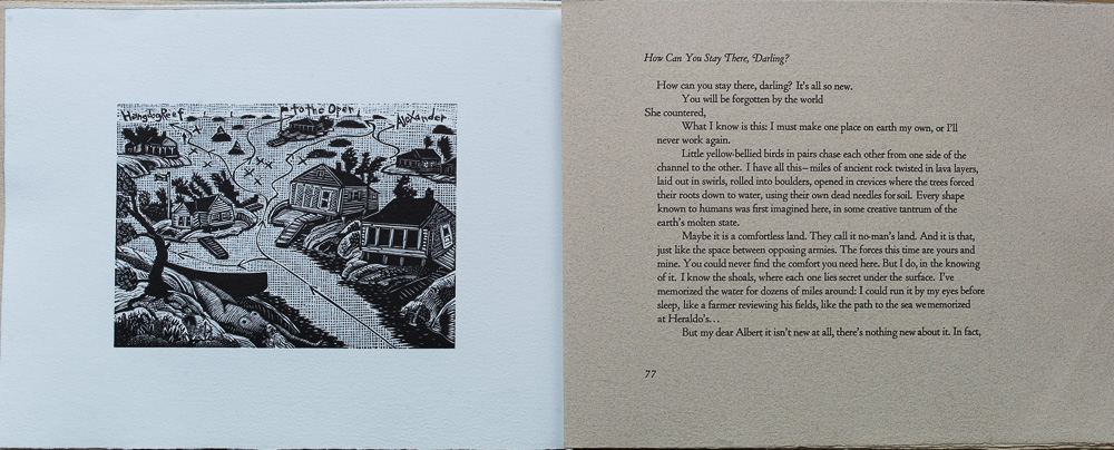 On Spirit lake, How Can You Stay There Darling? Katherine Govier. page spread.jpg