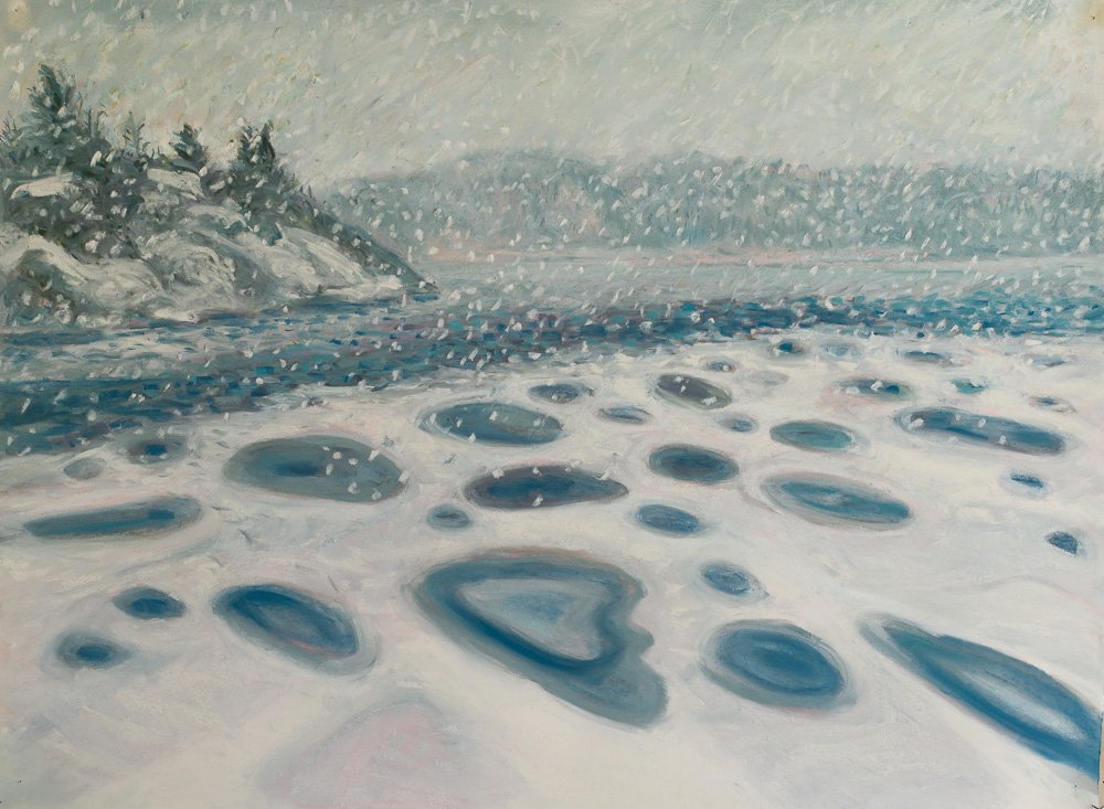 Winter Georgian Bay, pastel 22x30