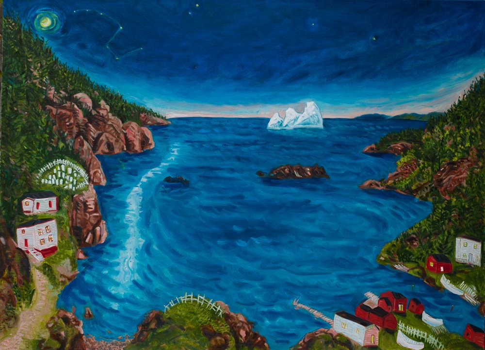Moonlight Over the Harbour, oil-canvas 44x60.jpg