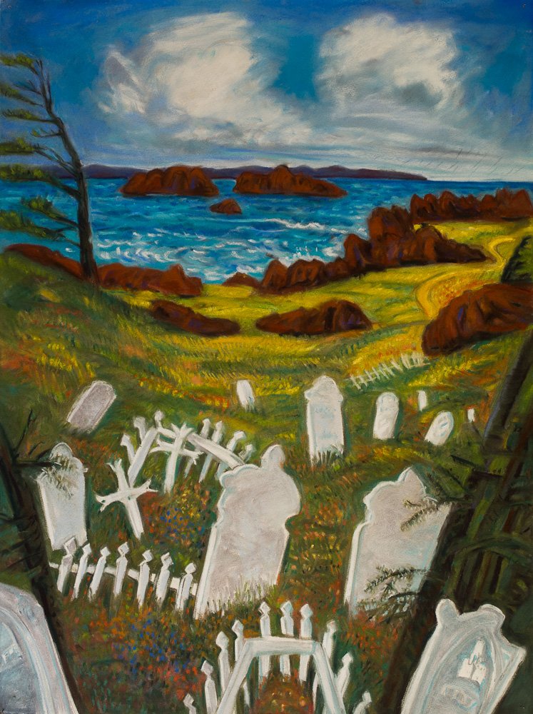 Overgrown Cemetery, Tickle Cove, pastel 30x22.jpg