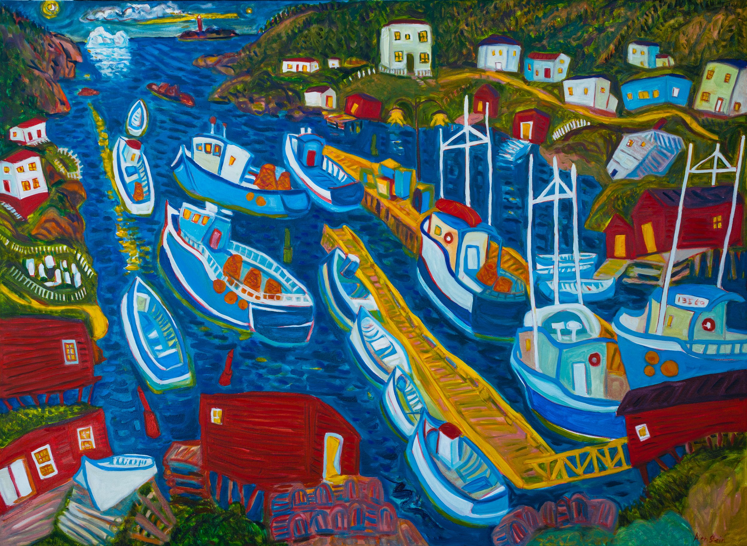 One Night in Old Bonaventure, Newfoundland, oil on canvas 44x60 (1 of 1).jpg