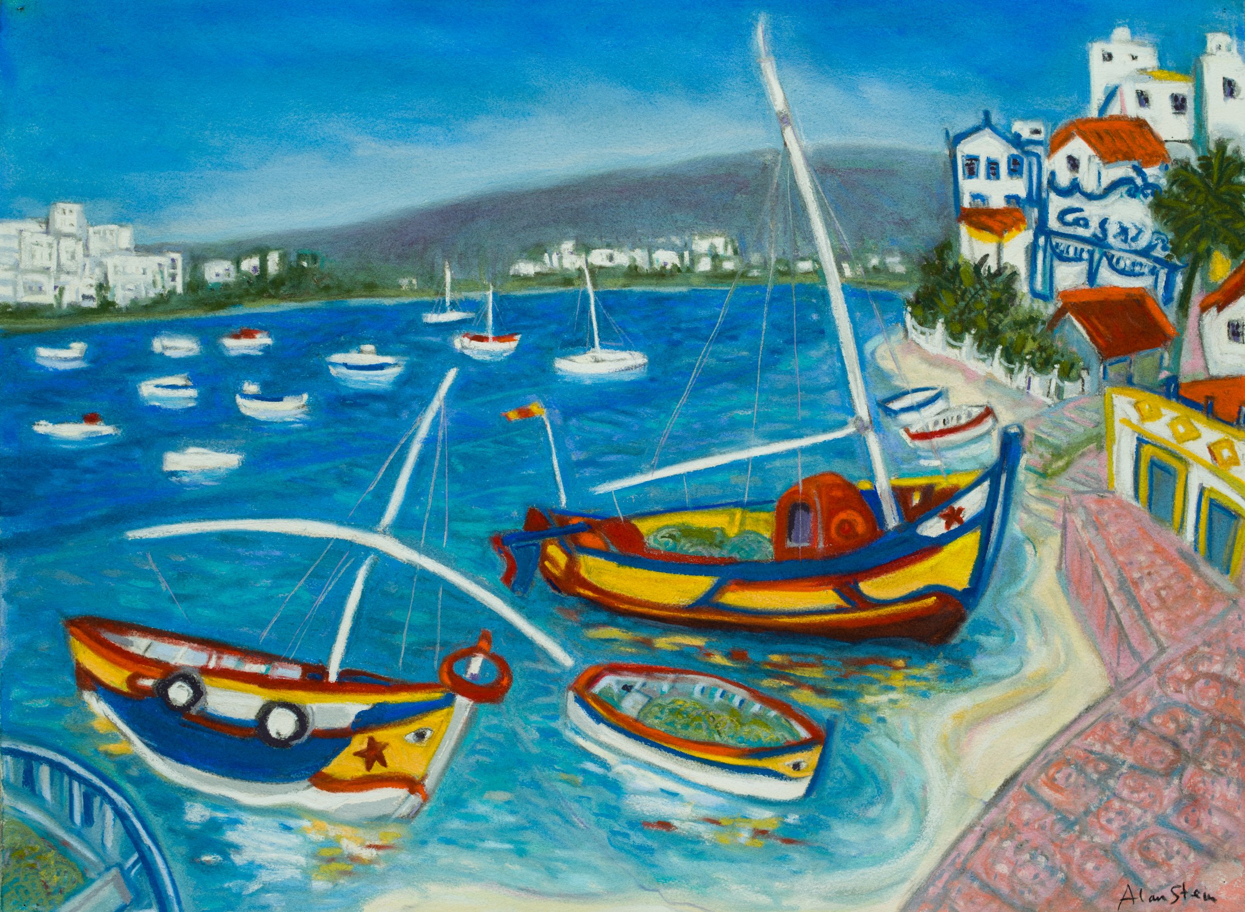 Painted Boats Alvor Portugal, 22x30