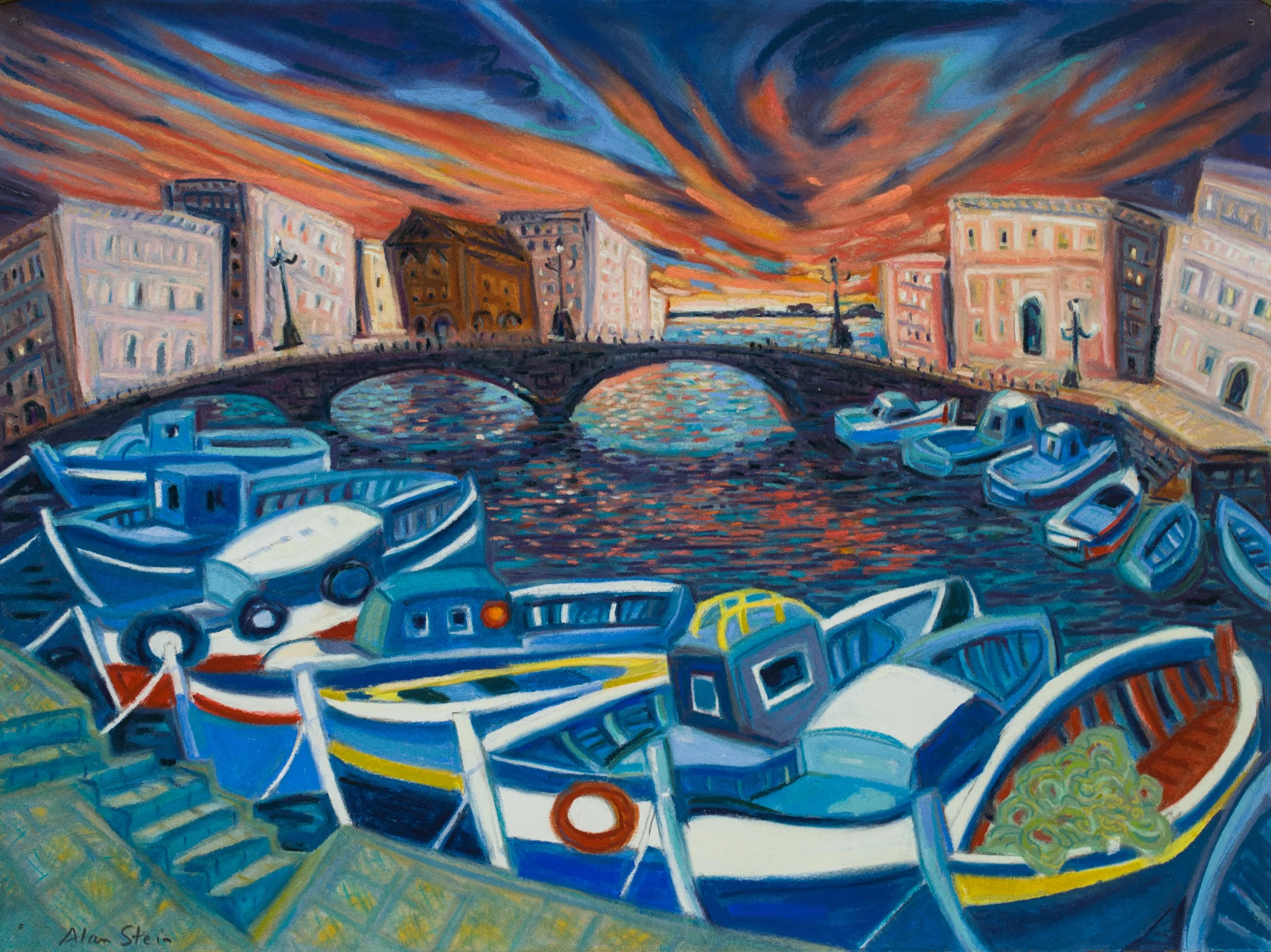 Ortigia Sunset, Sicily pastel 22x30 2025 (1 of 1).jpg