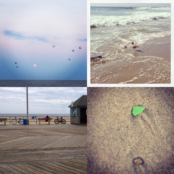 1) Surprised by Super Moon. 2) Hanging with the locals. 3) Slightly over-cast weekdays are always best. 4) Obsessed with sea glass. 