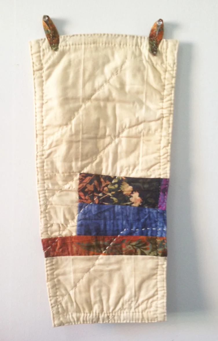 Batik Wall Hanging back. I struggled with the little loops for this wall hanging, but ended up liking them. 