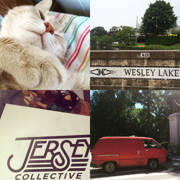 1) Lazy Summer creatures. 2) Lake side walks. 3) Fun times and fast cars (and action figures, of course). 4) Spotting of a different kind. 