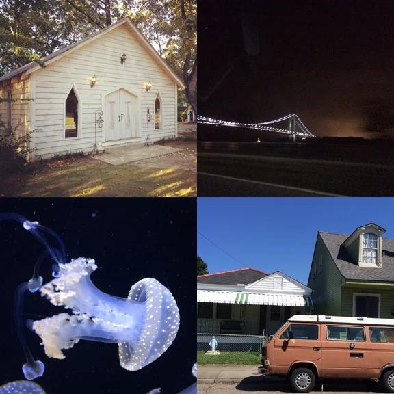 1) The cutest chapel. 2) Staten Island looking majectic. 3) The brightest jelly. 4) Nola looking magical. 
