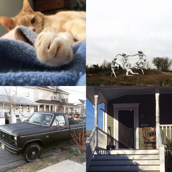 1) Big, bad, kitty. 2) Out and about in NJ. 3) #myfavoritetrucksofasburypark 4) Just the ears. 