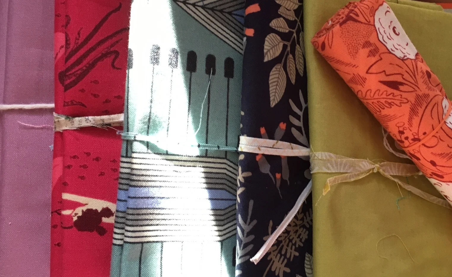 These were purchased from Rock Paper Scissors , a really lovely quilt shop in Montclair NJ. 