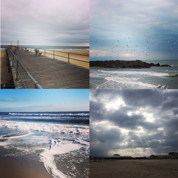 1) The pier. 2) The jetty. 3) The sea. 4) The sky, 