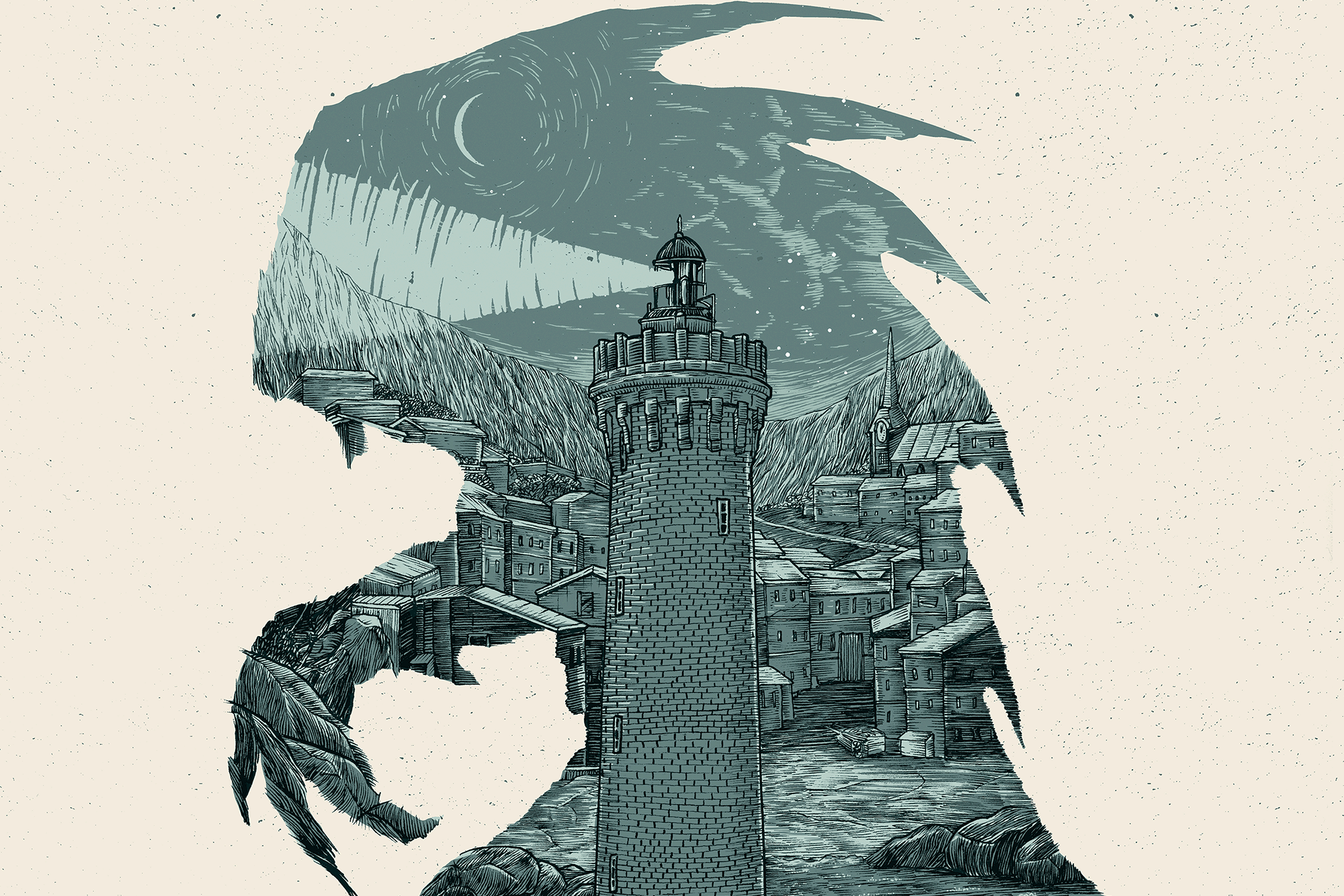 Cover for Lovecraft's The Shadow over I nnsmouth Published by Éditions Chambre Noire