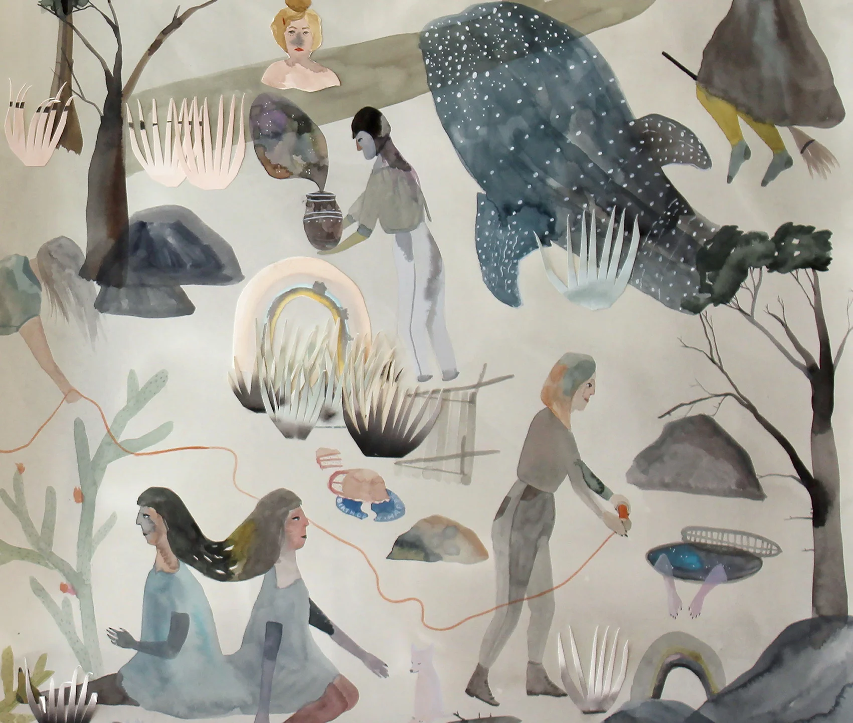 detail of Into the Woods with Sleeping Lady