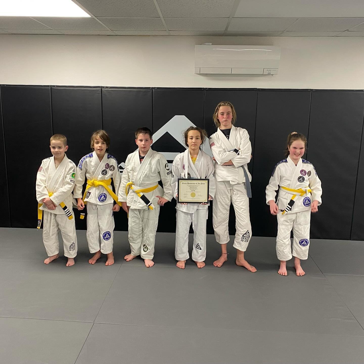 &ldquo;Hey kids, look tough!&rdquo; Congratulations to our newest Gracie Bullyproof Gray belt and to the start of our kids Black Belt Club!