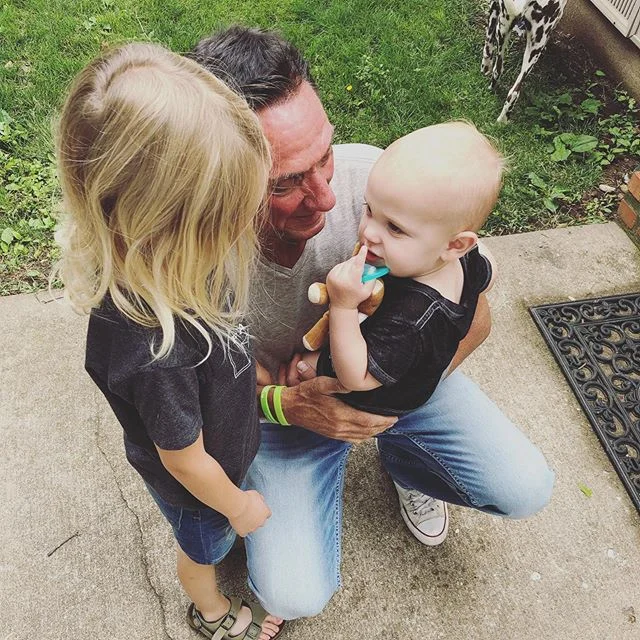 Reif&rsquo;s first road trip. Making all the rounds for snuggles 💙 #goodgriefreif