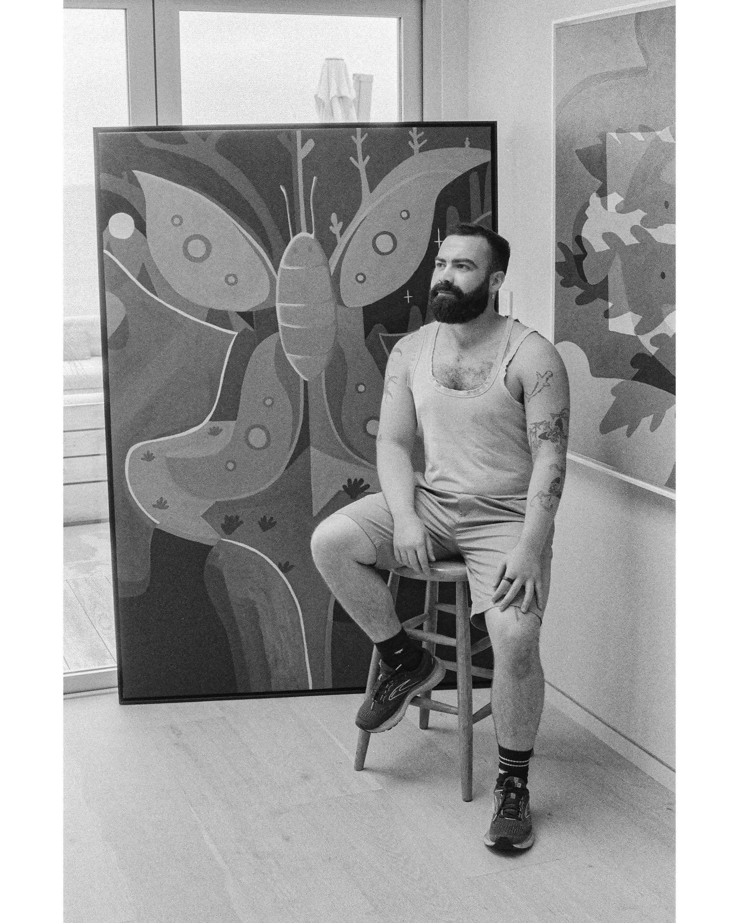 Baring my art &amp; soul for the talented @hayesoriginalfilm in late spring. 📸 It was a highlight of my time on the West Coast getting to know you. Thanks for sharing these #hayesoriginalfilm #bwportraits #artistportrait