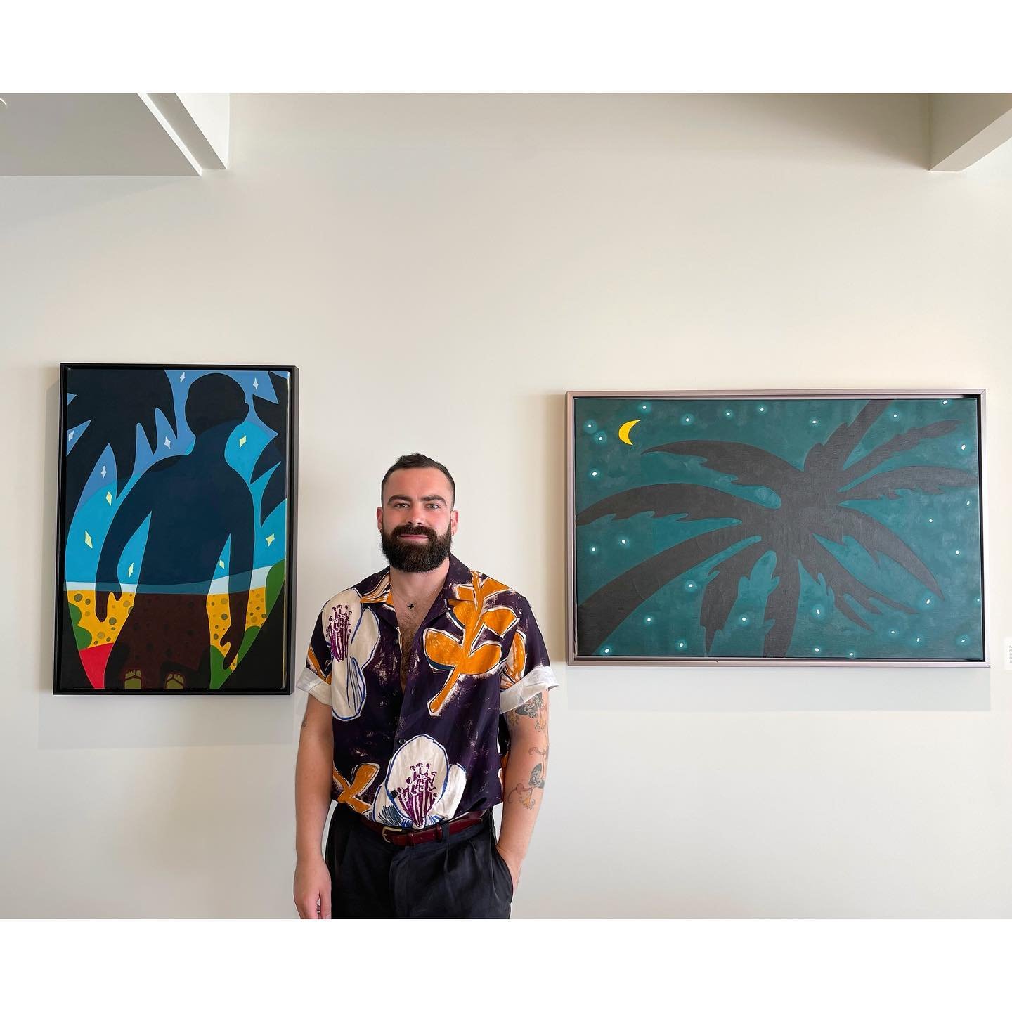 💐 A selection of photos from &lsquo;Warming Up&rsquo;, opened on 5/15/22 at Art House San Clemente featuring 6 paintings completed at the residency between Jan - March. Thank you for this incredible opportunity @arthousesc. @dia_munoz @shawnmchavez 