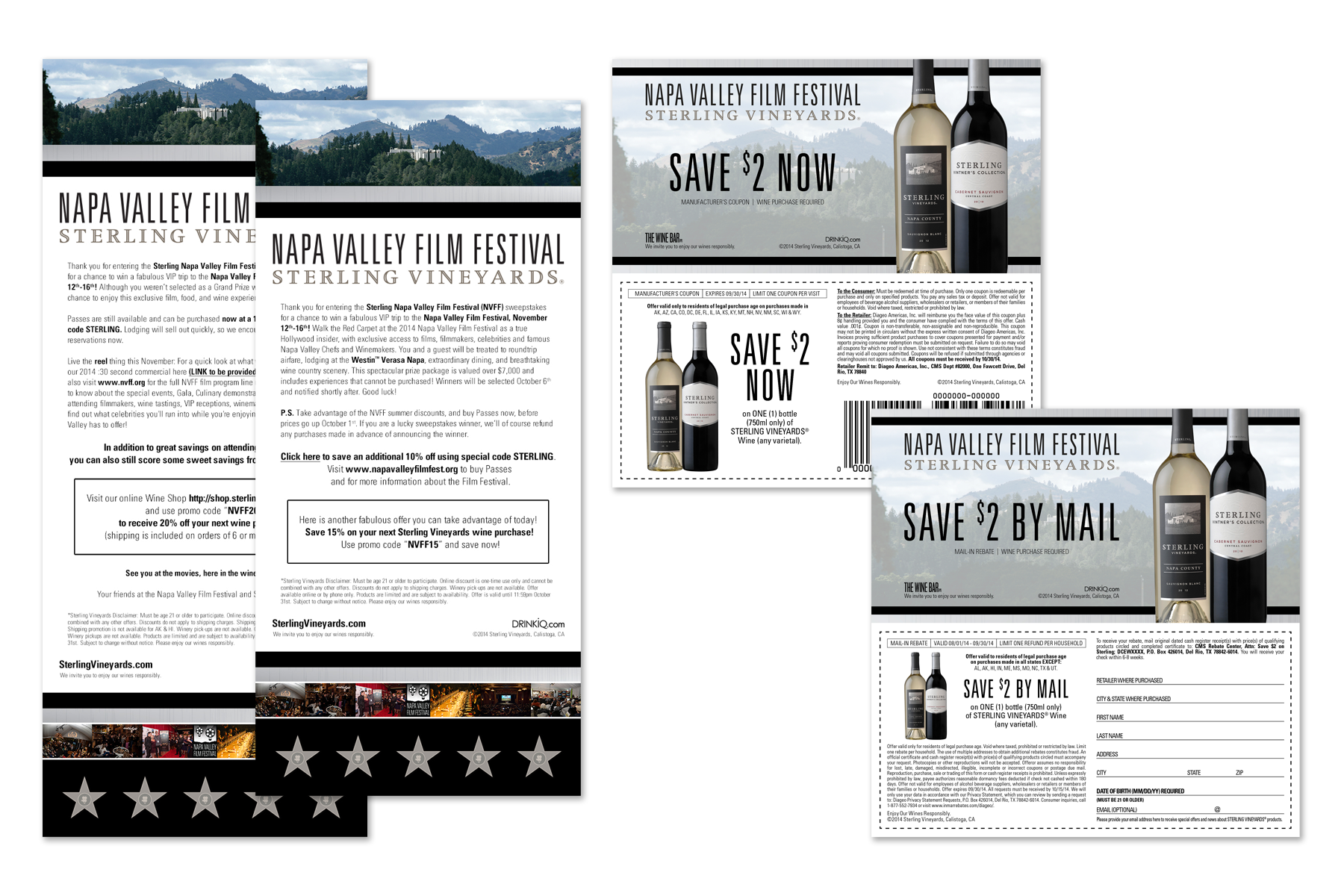 NAPA VALLEY FILM FESTIVAL / STERLING VINEYARDS SWEEPSTAKES