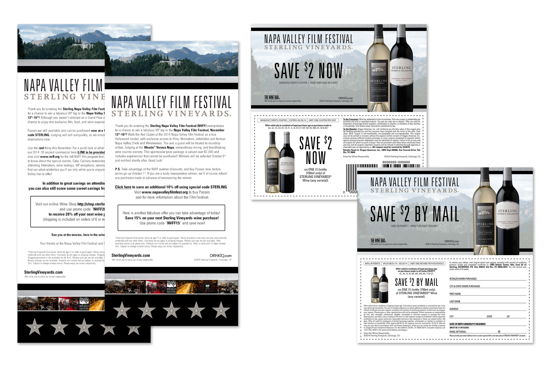 NAPA VALLEY FILM FESTIVAL / STERLING VINEYARDS SWEEPSTAKES