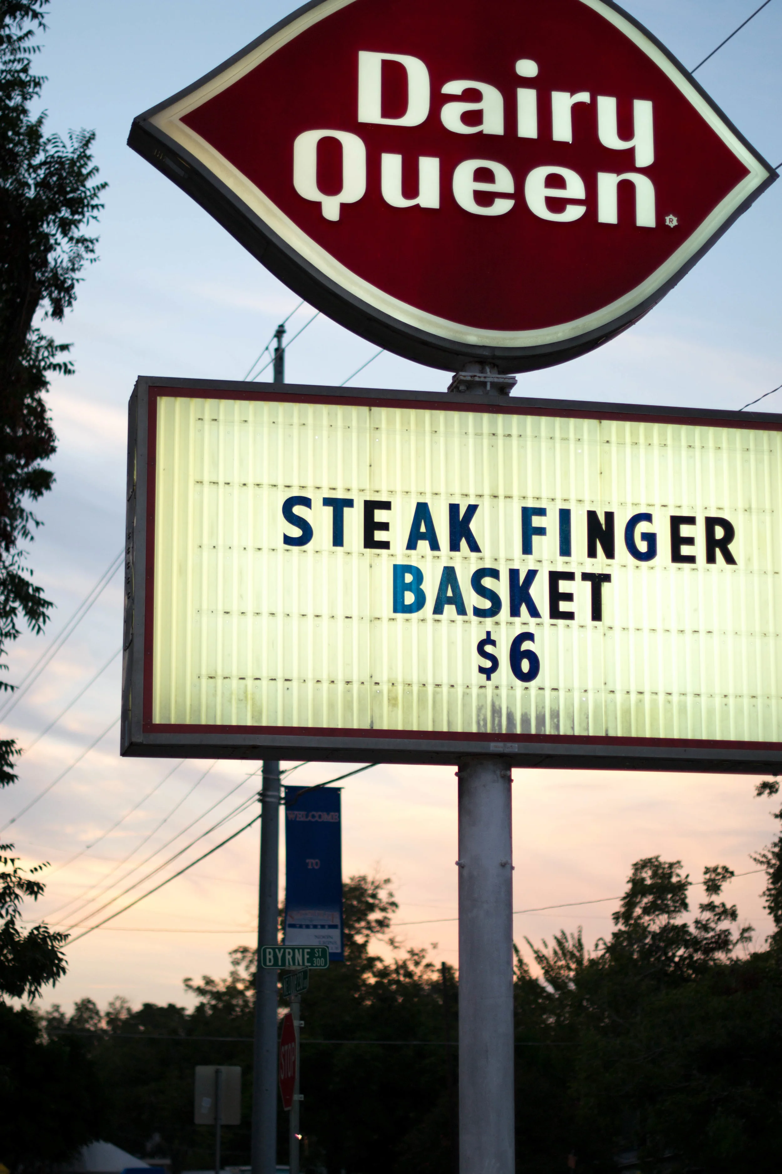 Production designer Jake Kuykendall made sure the Diary Queen sign read "Steak Finger Basket" because really there isn't much that's better than a $6 Steak Finger meal from DQ!