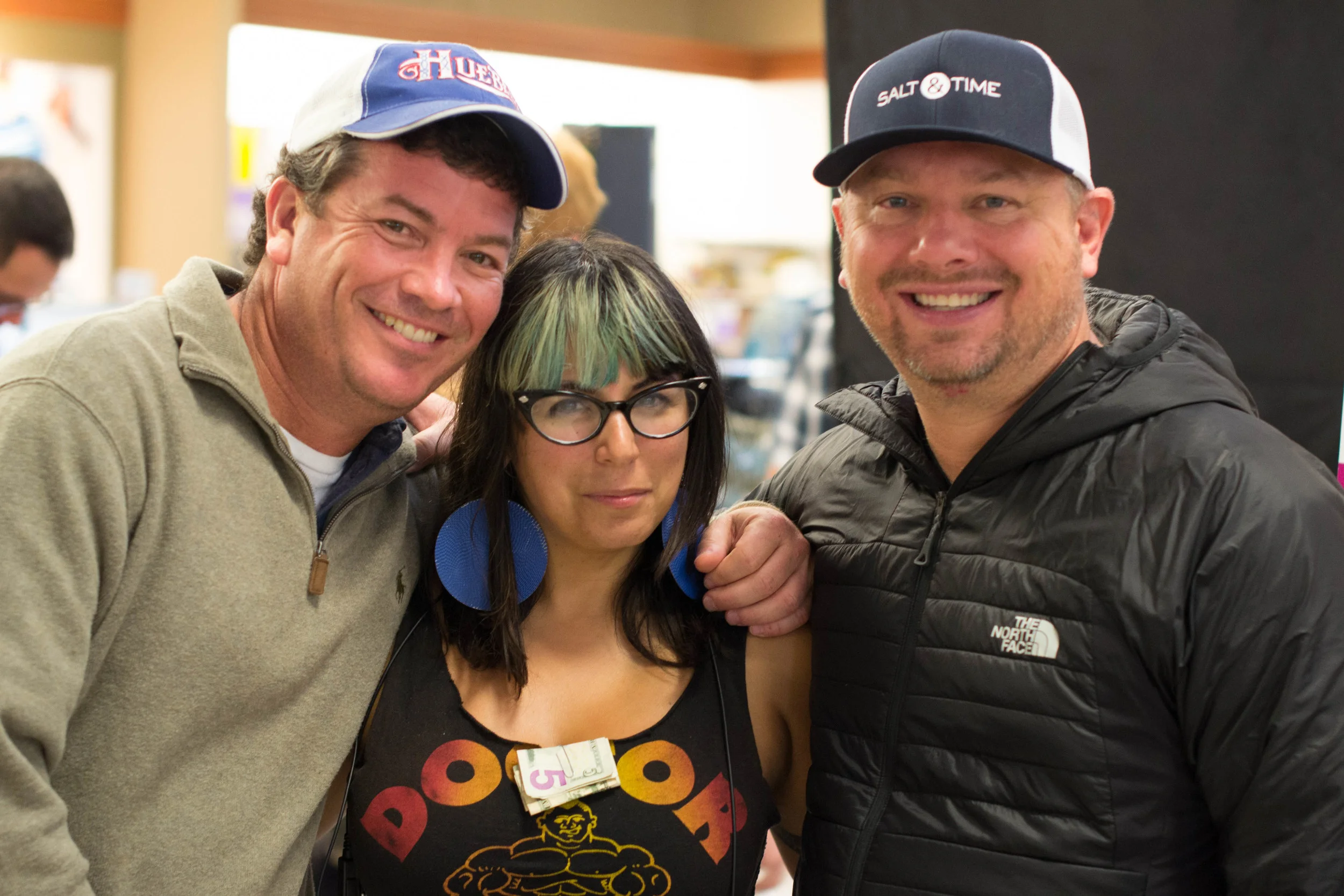Producer Jason Netter, 2nd AD Michelle Millette & line producer Patrick Stapleton on our last night of shooting in Texas