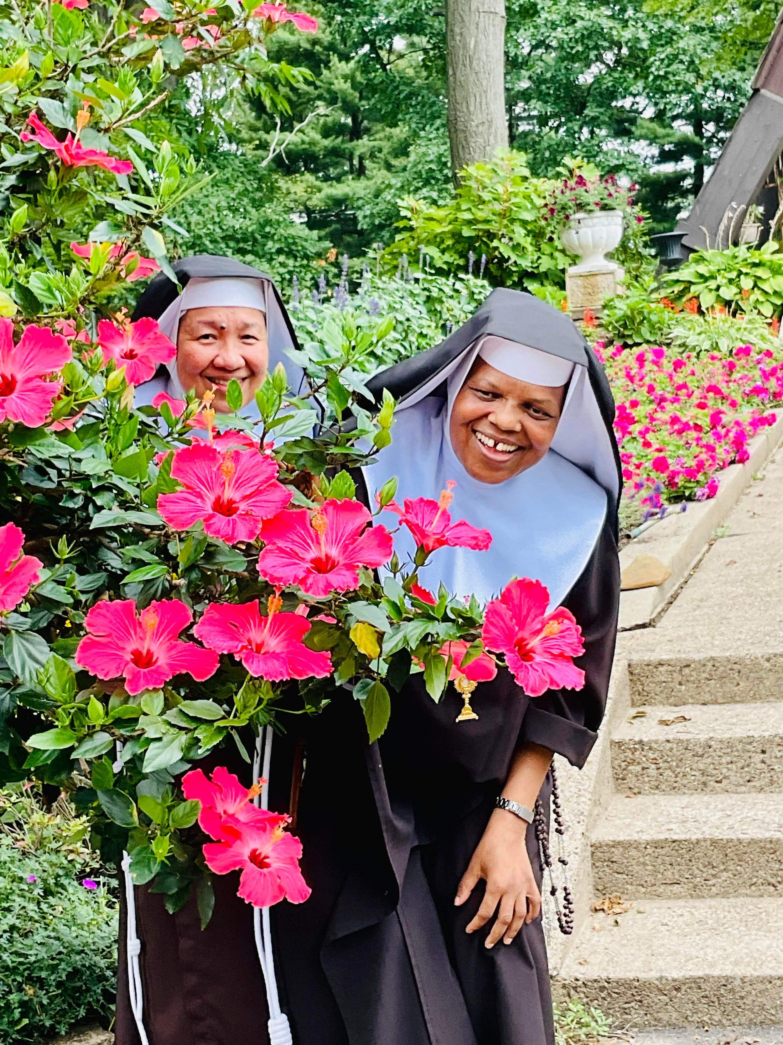 Mother Mary Gertrude and Sr. Mary Agnes trying to "escape" but getting caught