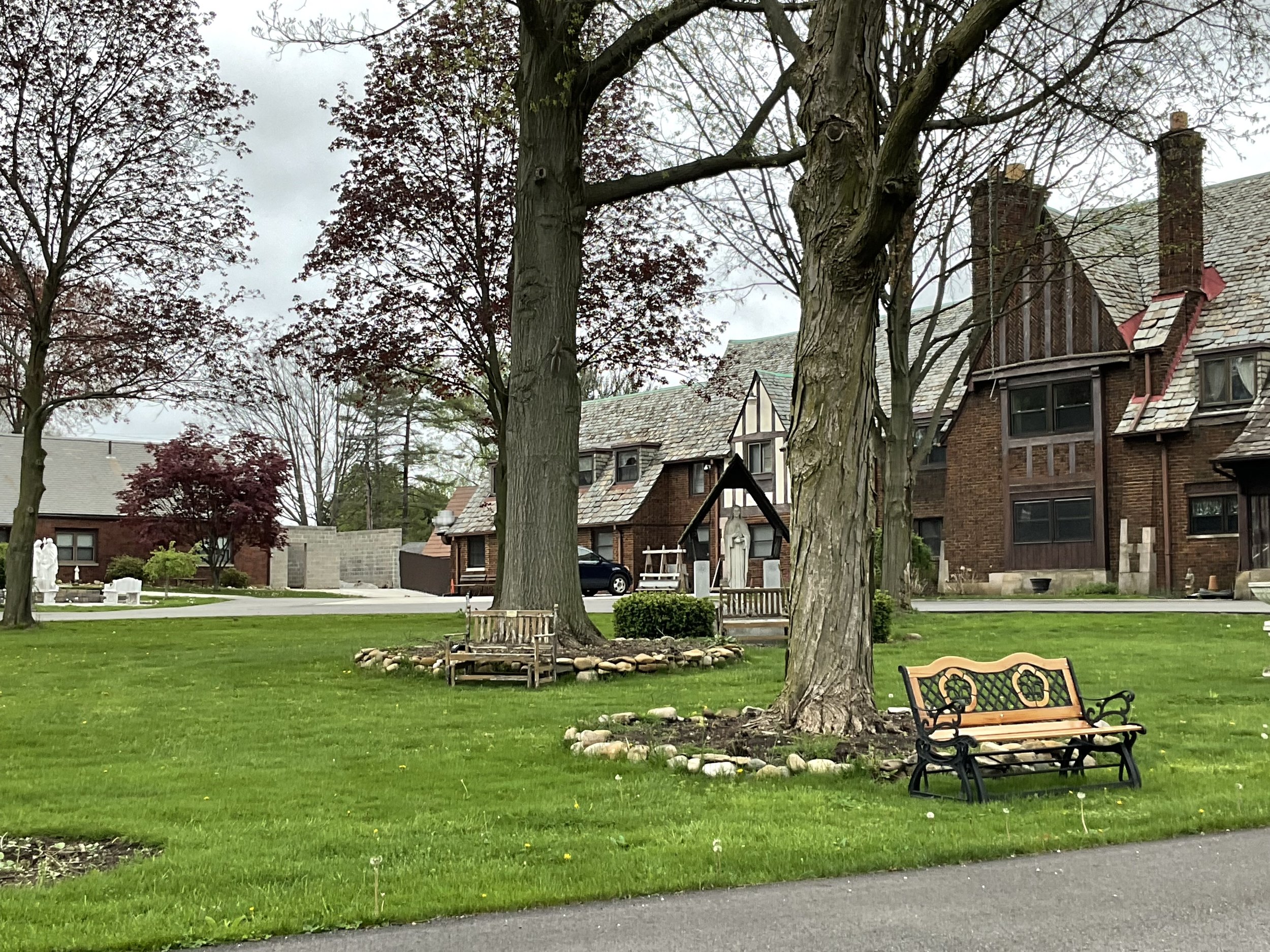 Some more of the Monastery front, the Bread and Soup kitchen, and part of the Retreat House