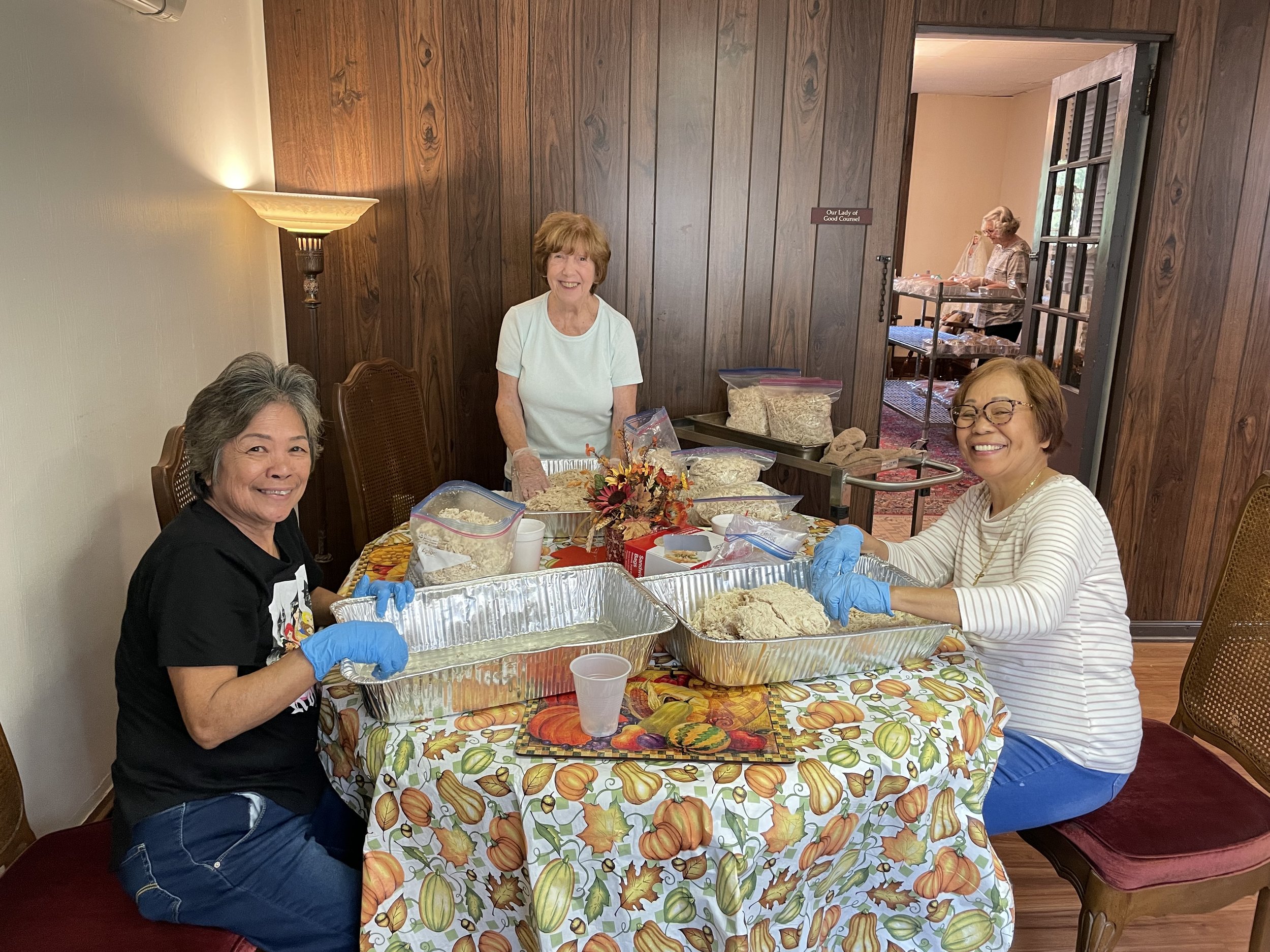  Our bagging noodle crew (who also does a ton of other things as well): Jeanie, Diana, and Cora. 