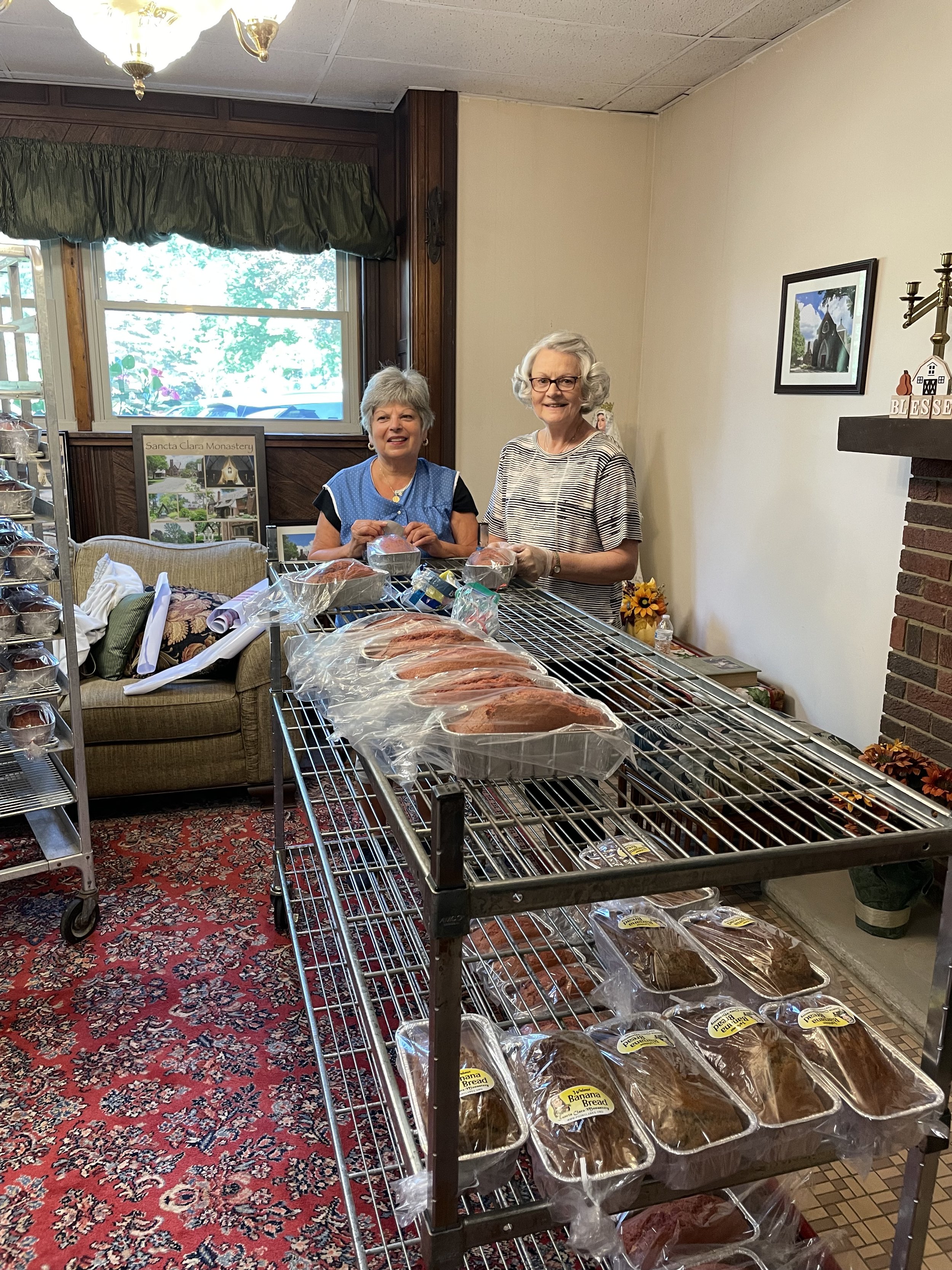  Our bagging bread crew: Pat and Deb 