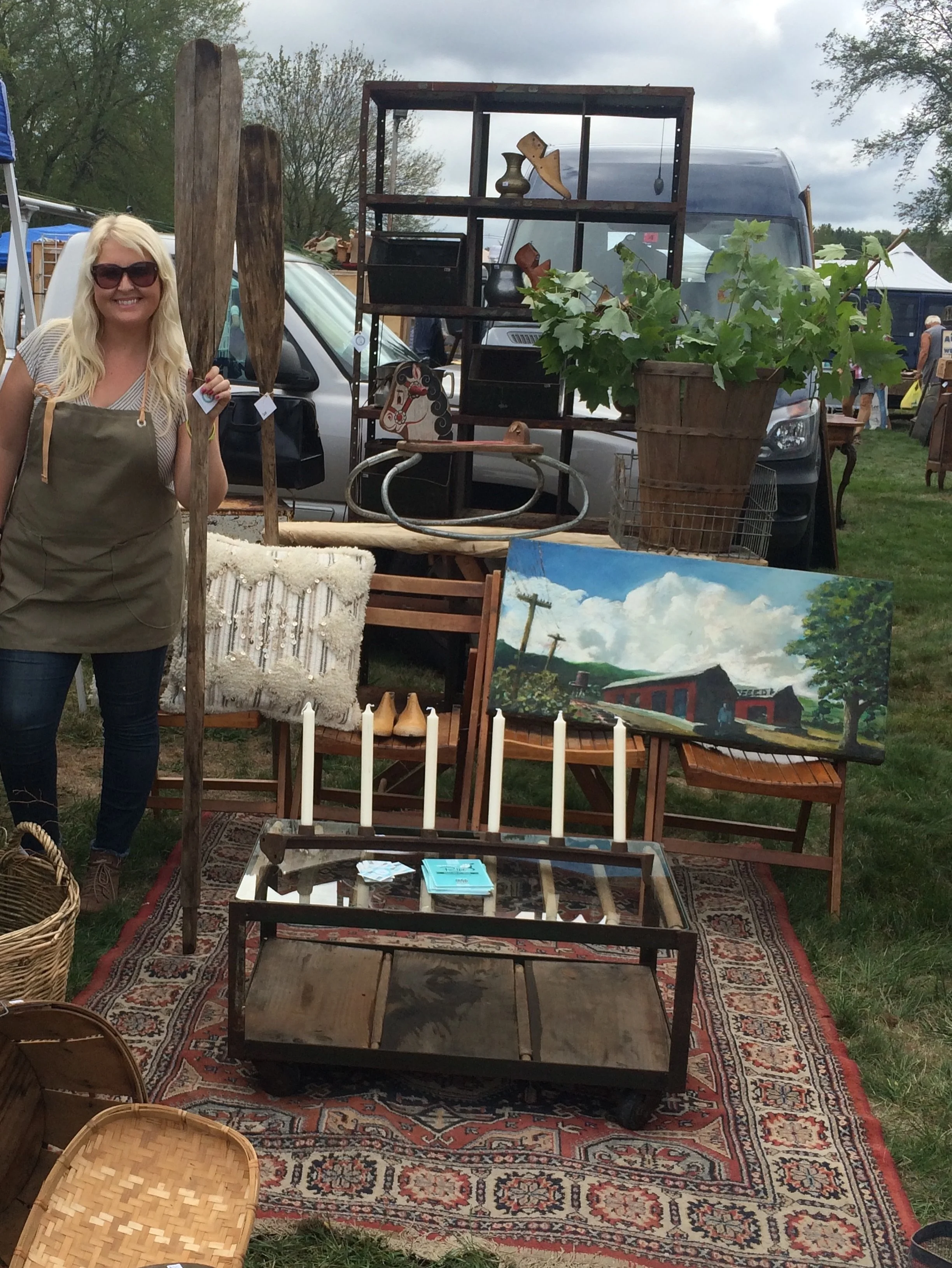 10 years ago we were setting up for Brimfield. What a fun adventure it&rsquo;s been. Also, I would still buy everything we had in our booth 🤣 #brimfield