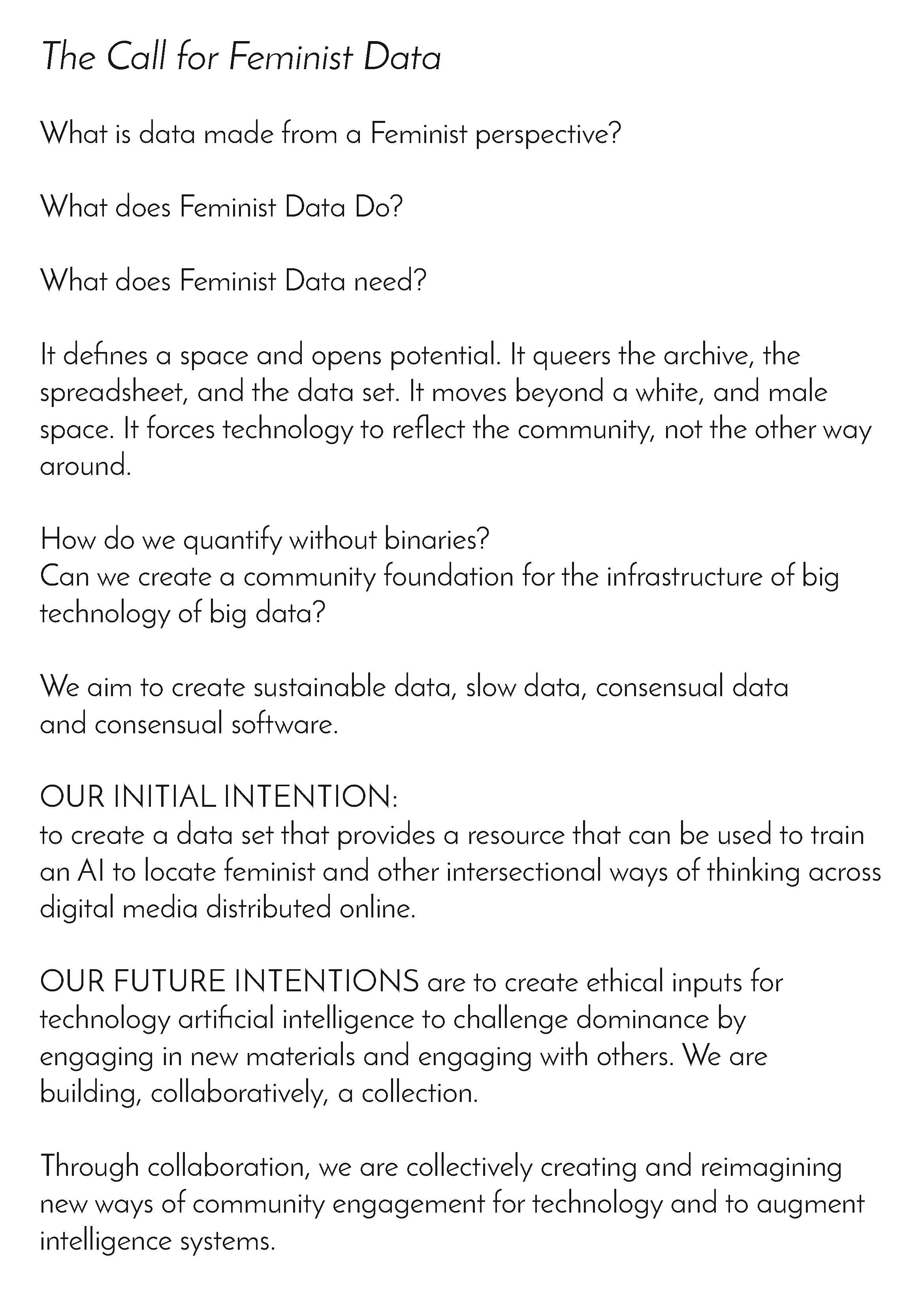 Our Manifesto: outlined at SPACE Art and Technology in 2017, adapted in 2018 for YBCA’s Public Square.