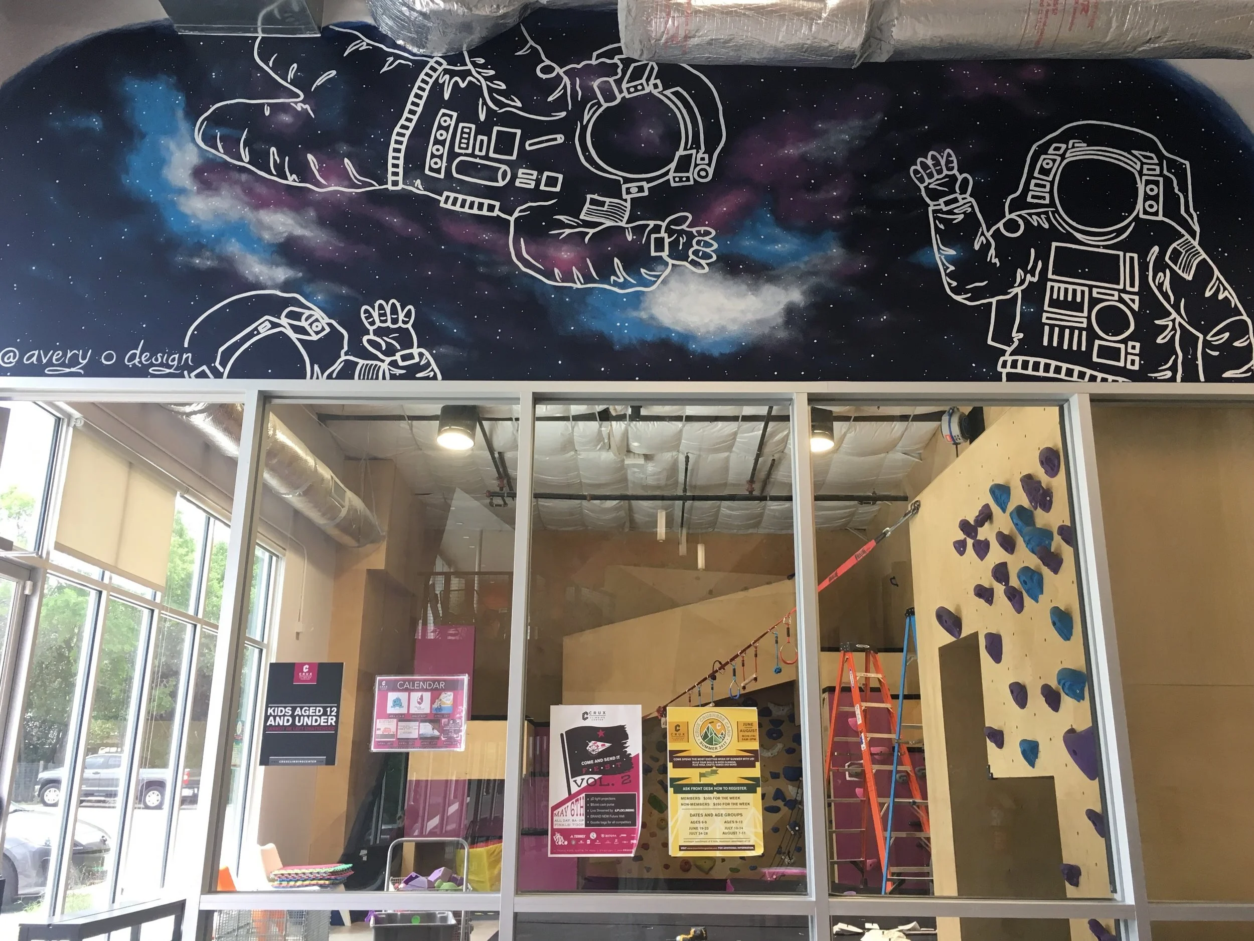 Crux Climbing Gym Mural, Austin
