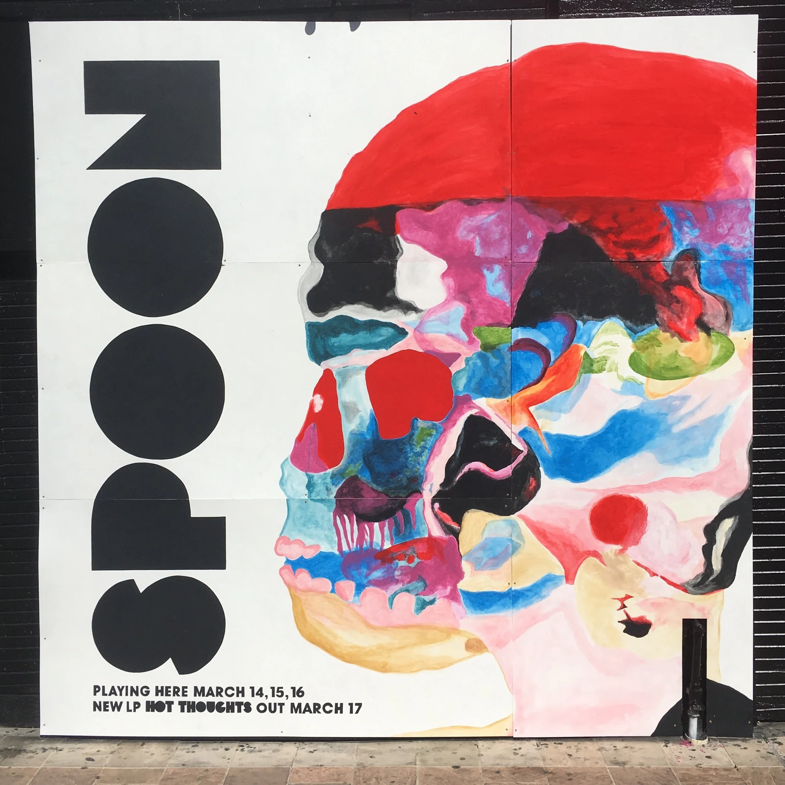 Spoon Album Art Mural - SXSW advertisement