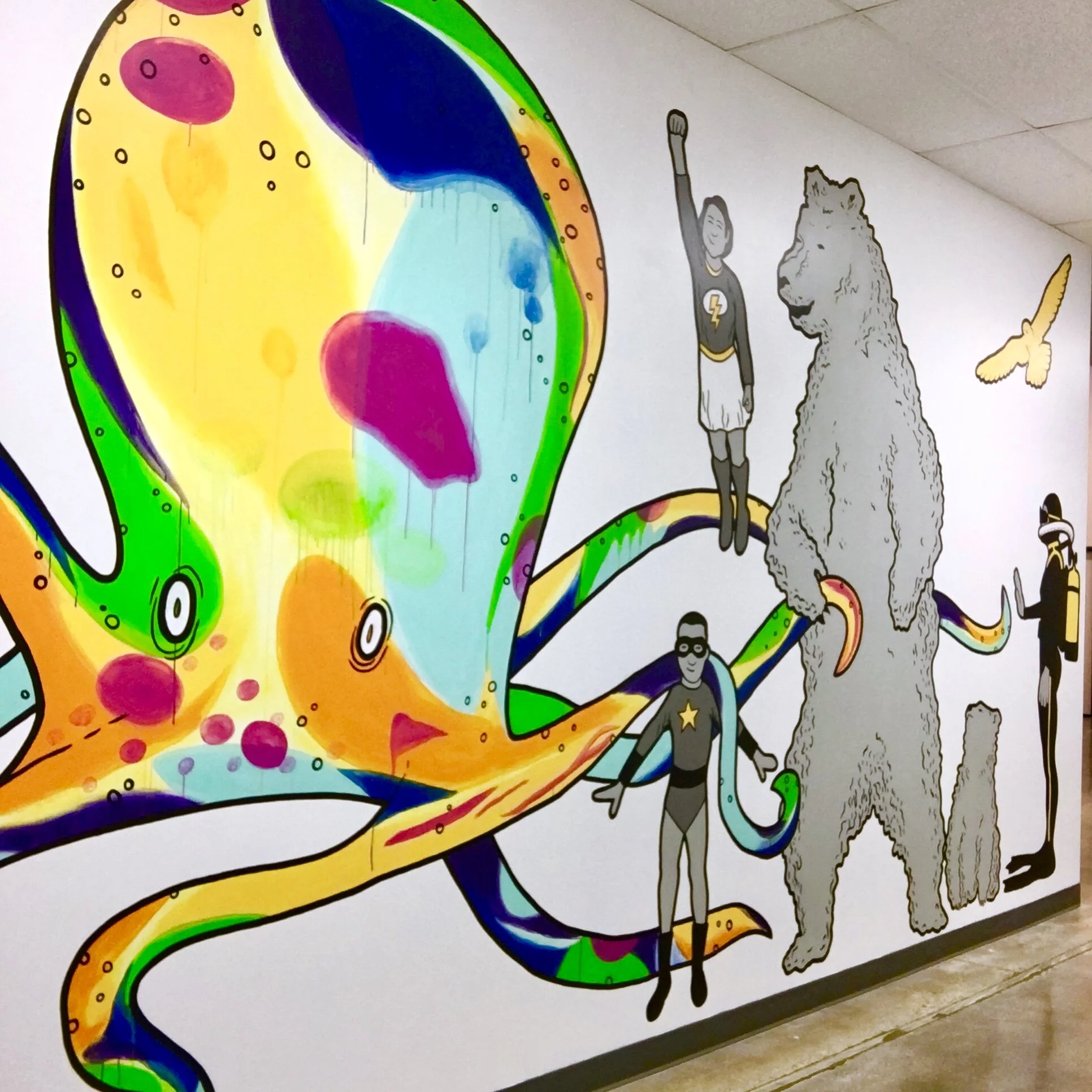 Austin octopus church mural