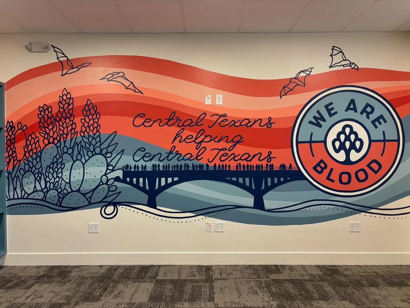 Always a joy adding art to We Are Blood donation centers. Shout out to all of the amazing volunteers!
&bull;
#mural #atxmurals #weareblood