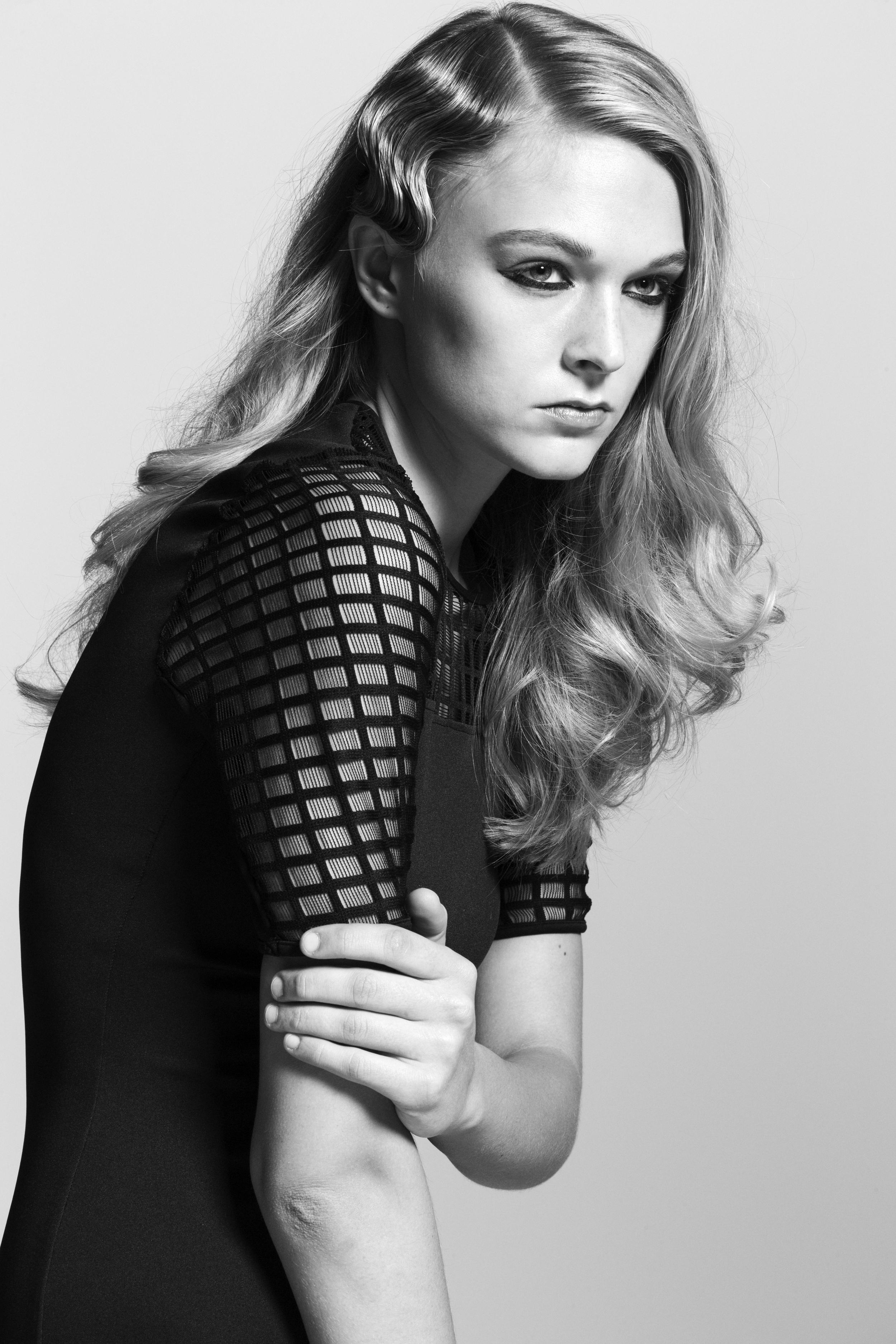 editorial styling class for L'oreal Professionnel model Kylie Stewart, photo by Heath Grout
