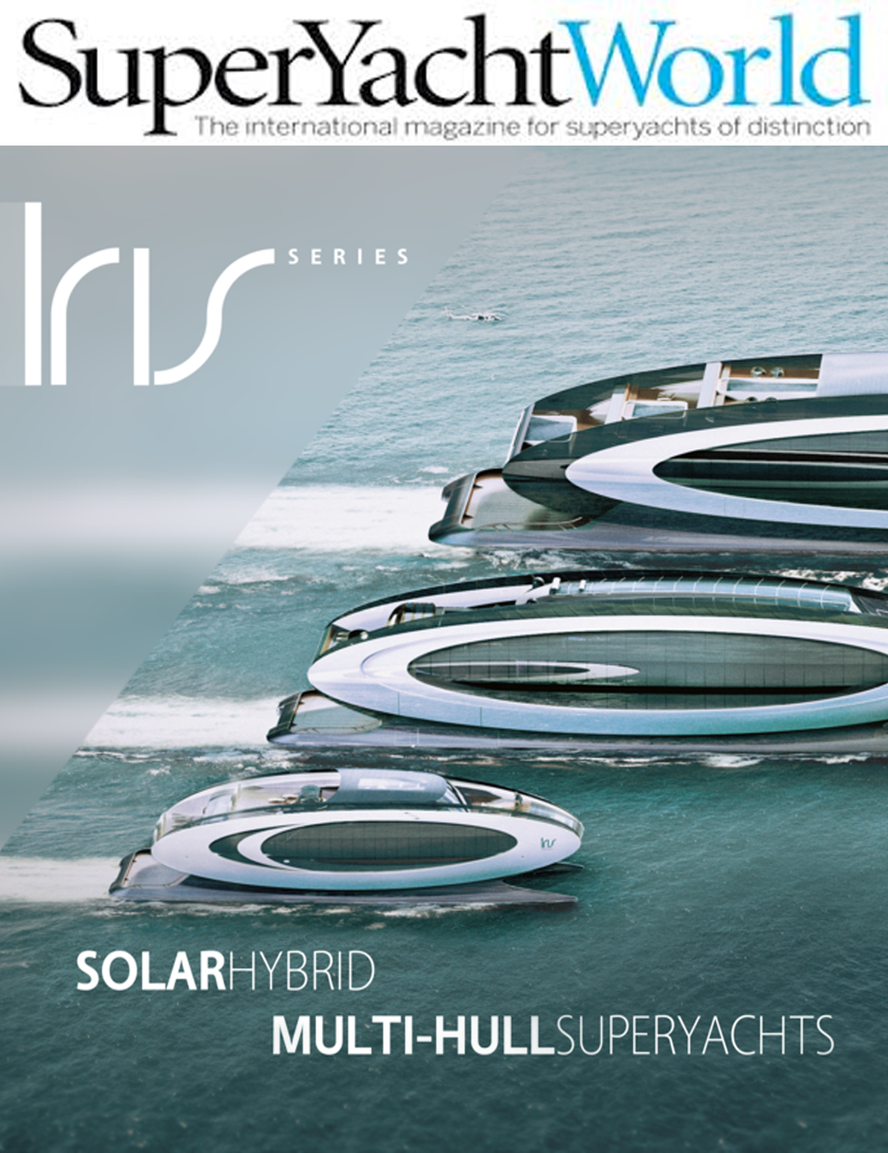 FUTURE SUPERYACHT CONCEPT: ERAMOTIVE'S MULTIHULLS The Florida-based design team at Eramotive have come up with the Iris series, a trio of hybrid multi-hulled superyacht concepts in 45-metre, 75-metre and 125-metre forms. The curious elliptical superstructure shape allows for the maximum coverage of surface areas with photo-voltaic panels that in turn creates a projected zero-emissions cruising speed of ten knots....