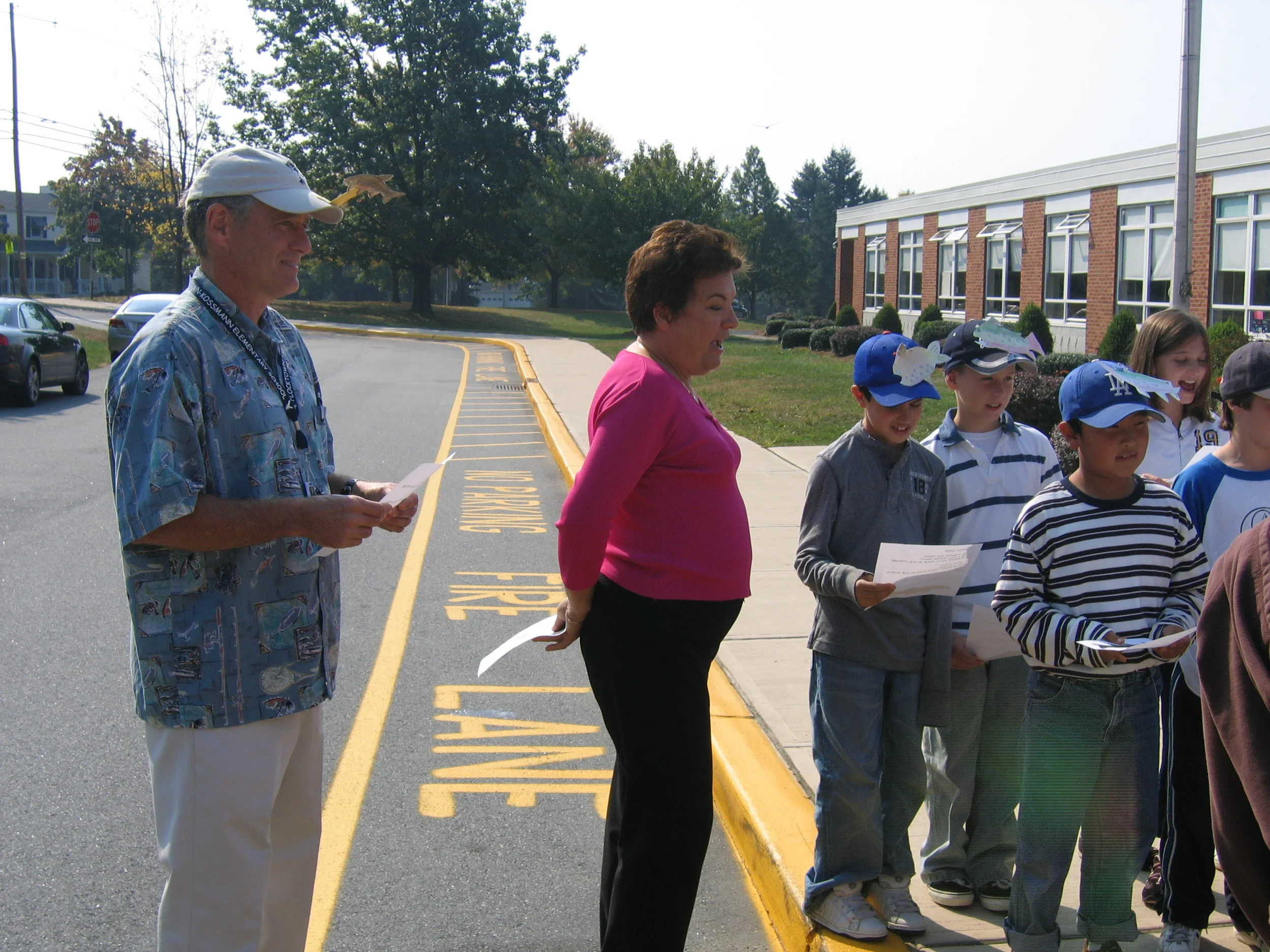 The kids were so excited they met our members outside.