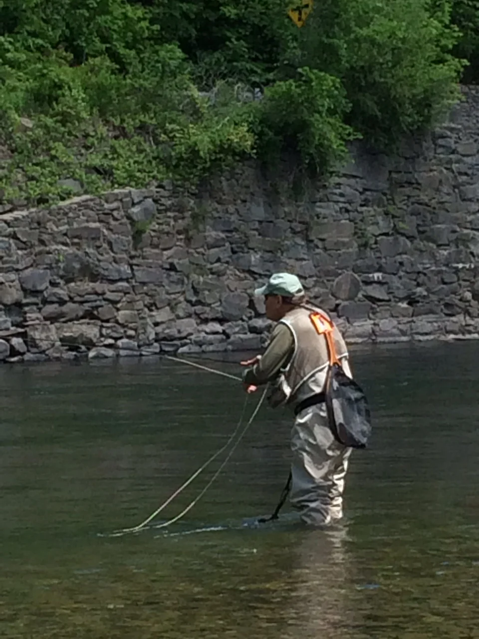 Cliff working a promising run.