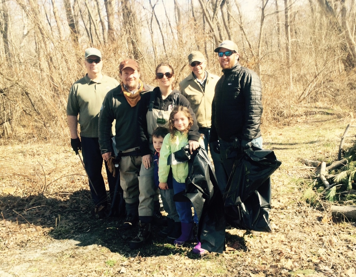 The Musky clean-up on 4/11/15, featuring the Russo clan!