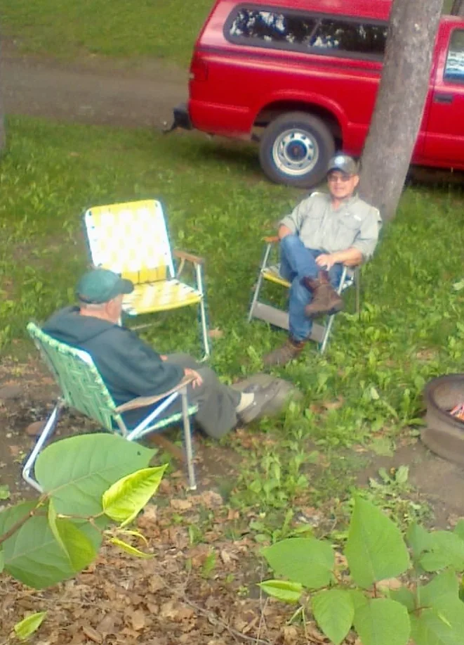Dick and John Eng sharing stories on the Beaverkill.