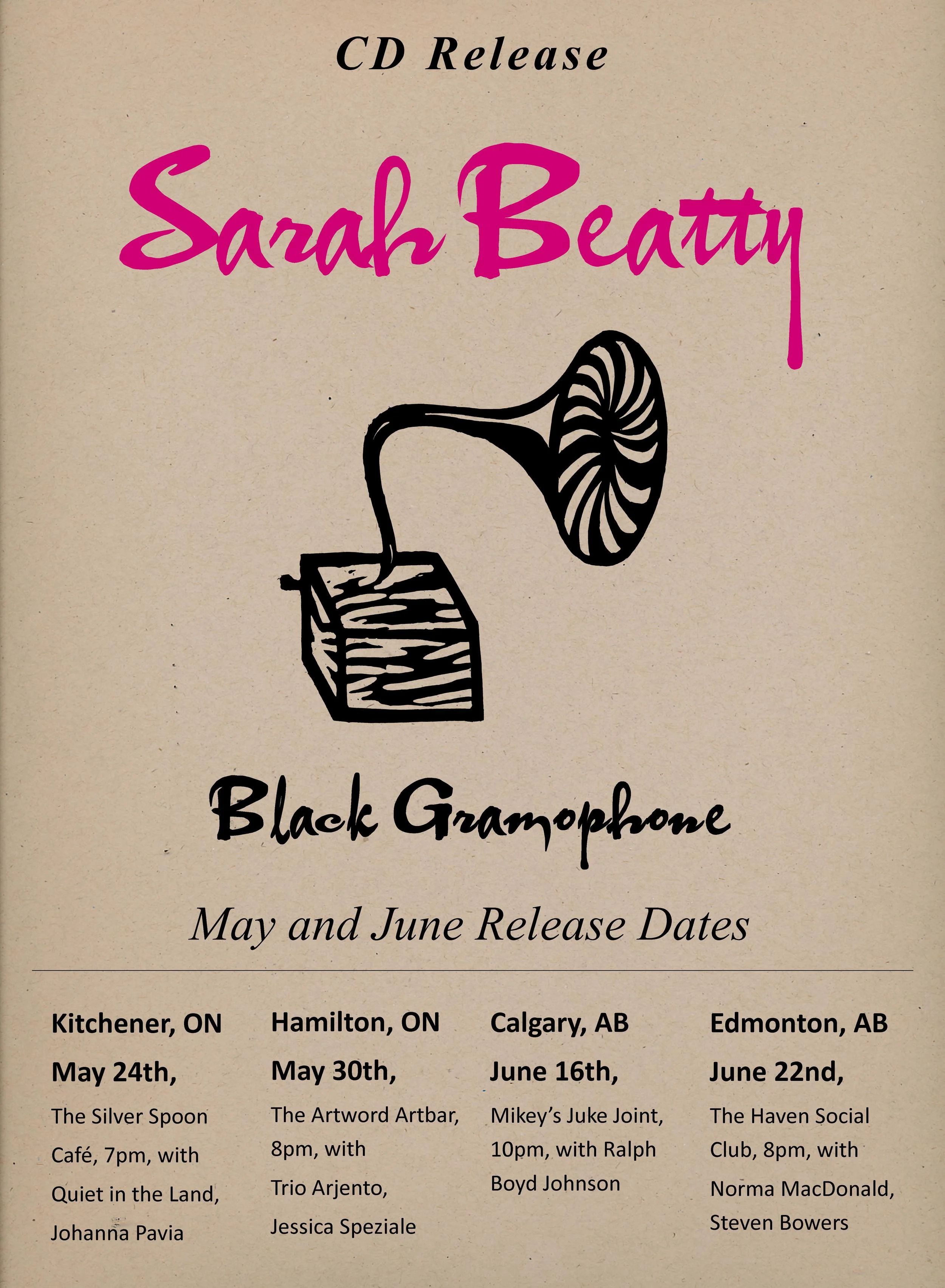 Poster for the Release of Black Gramophone