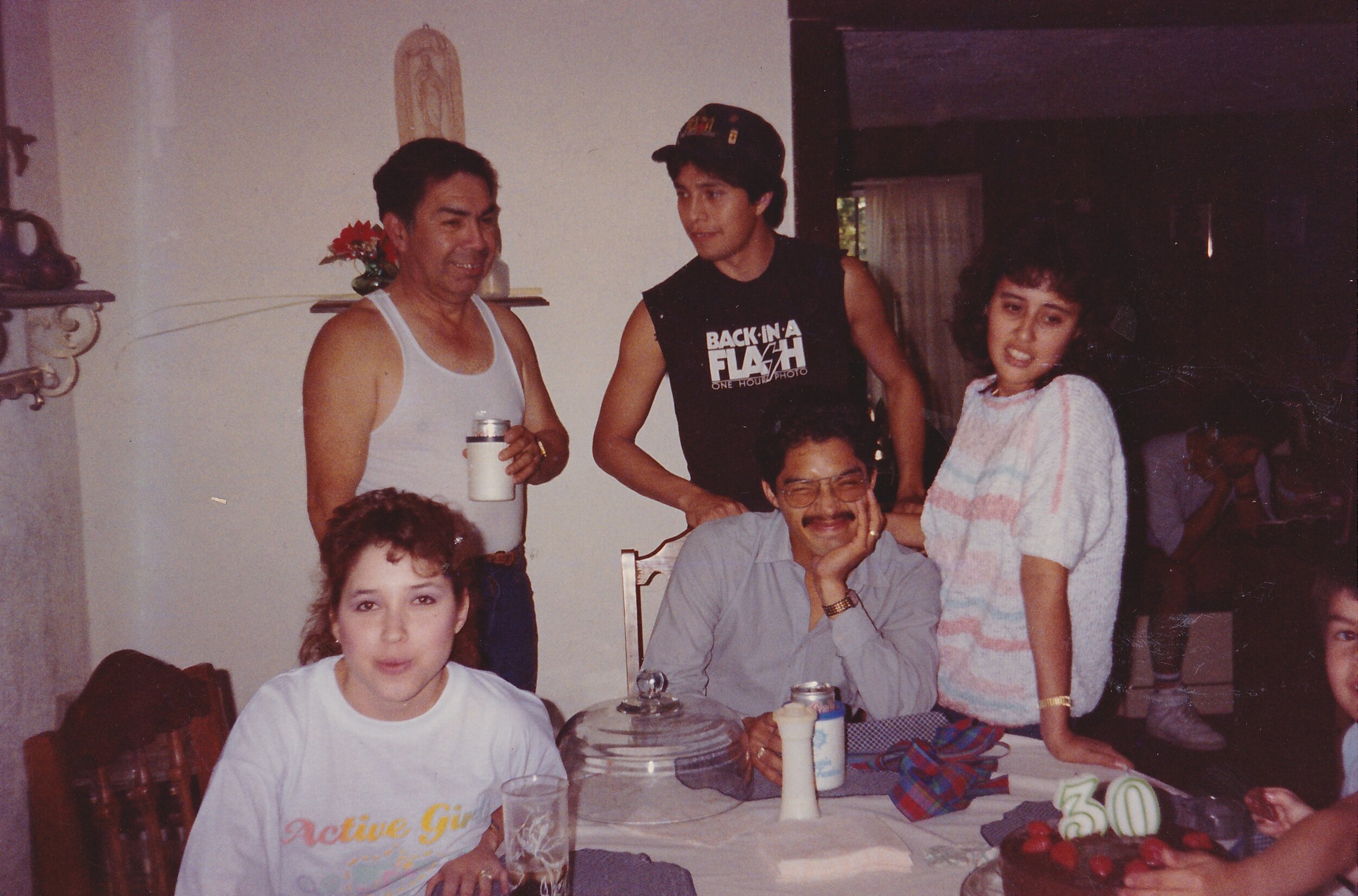 Family Photo at Grandpa Augustine's (date unknown; 1980s)