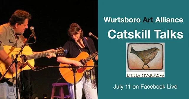 Catskill Talks will be back on July 11. This time we will host Little Sparrow on July 11 at 5 p.m. on live on Facebook, on the Wurtsboro Art Alliance Facebook Page. 
Little Sparrow is an Americana band based in Youngsville, NY, that has been performi