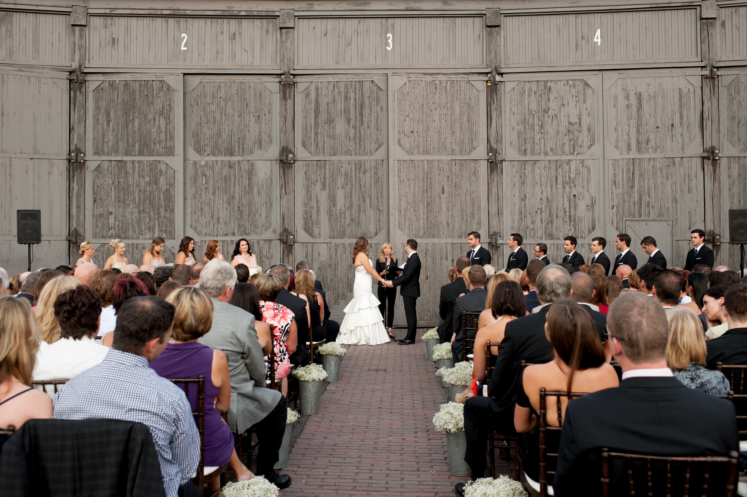 steamwhistle brewery Wedding outdoor ceremony