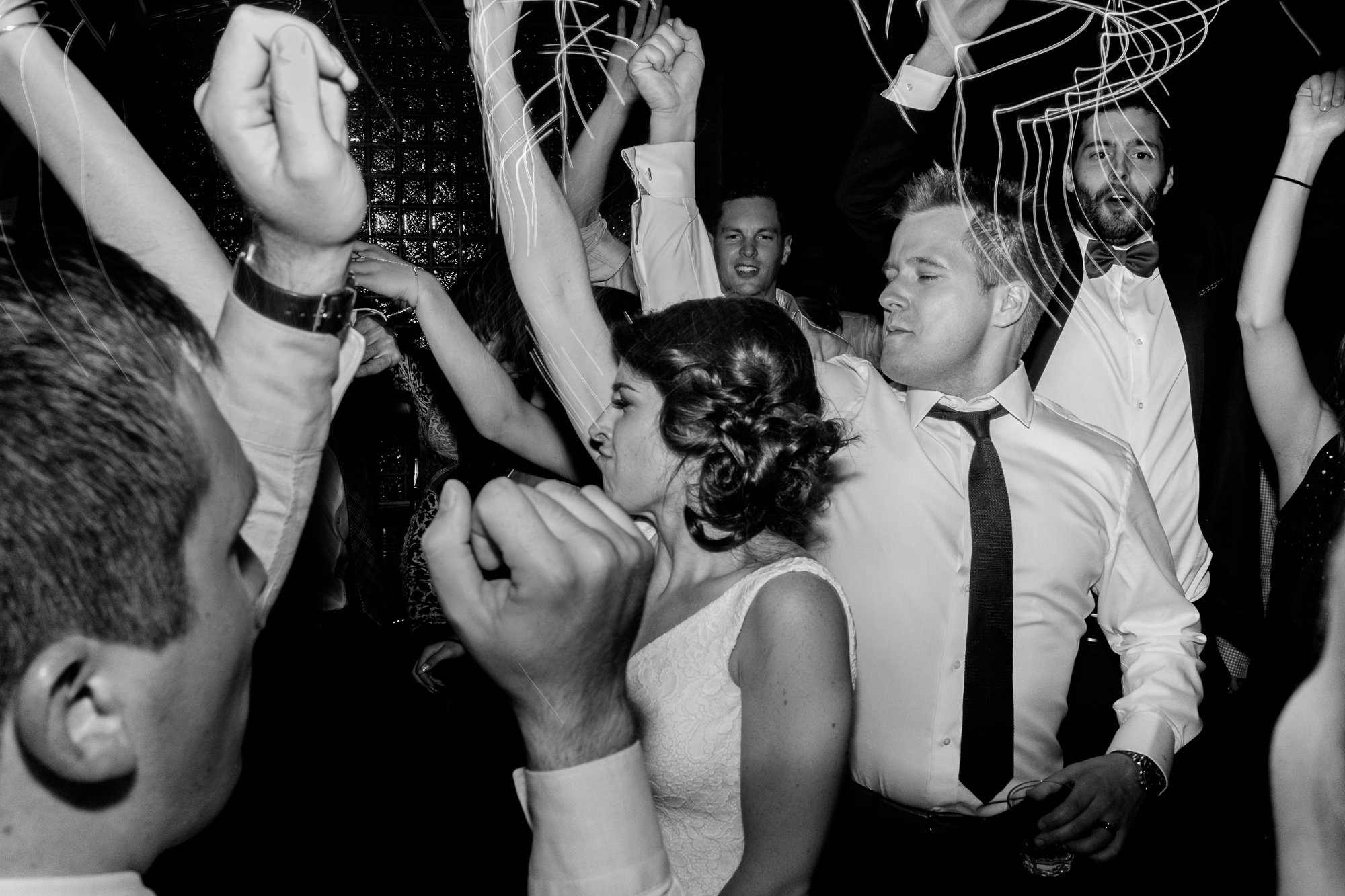  The bride and groom party with their friends and family late into the night at their reception at Toronto's 99 Sudbury. 