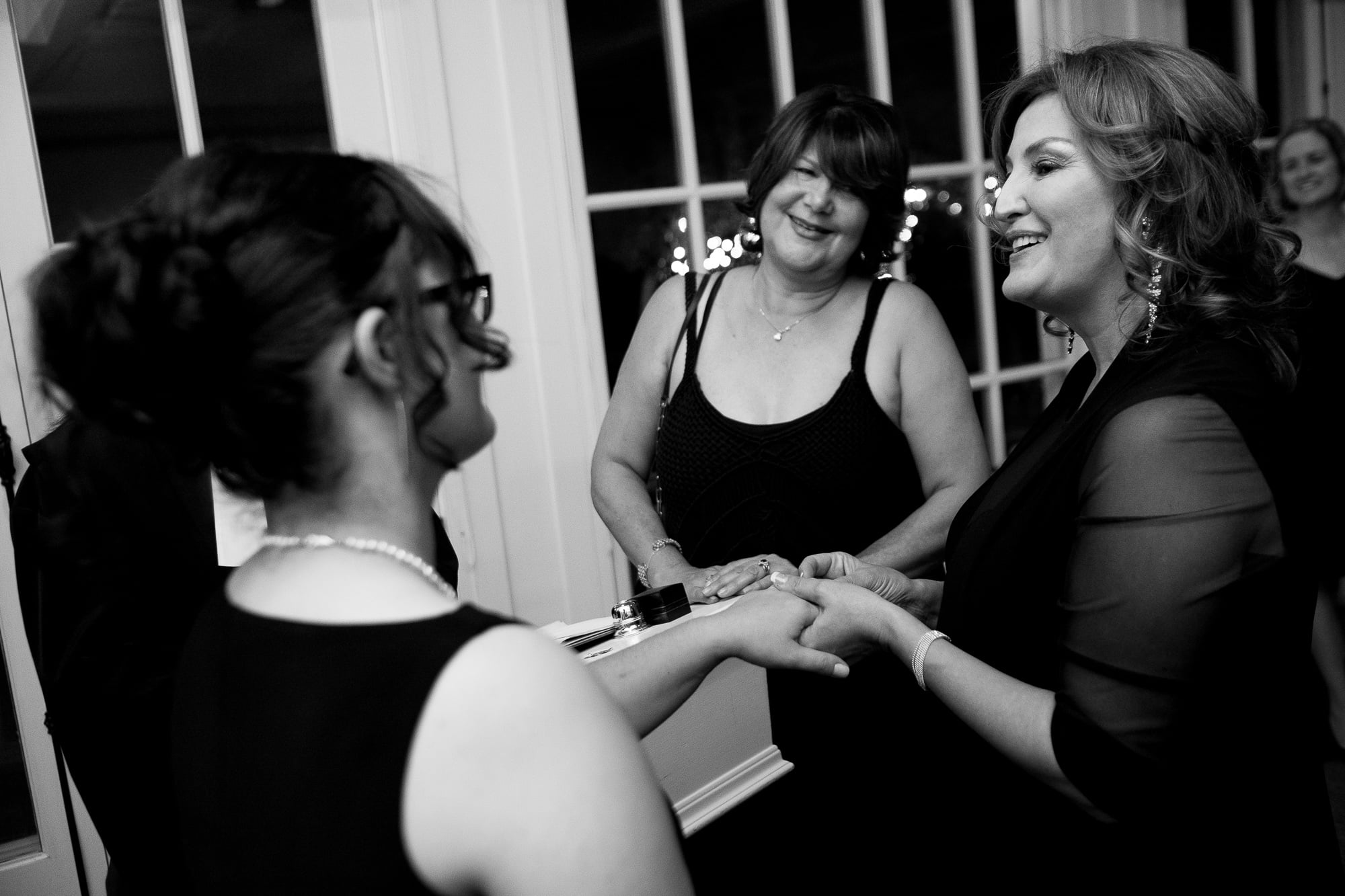  Renee + Senem exchange vows during their wedding ceremony at Langdon Hall. 