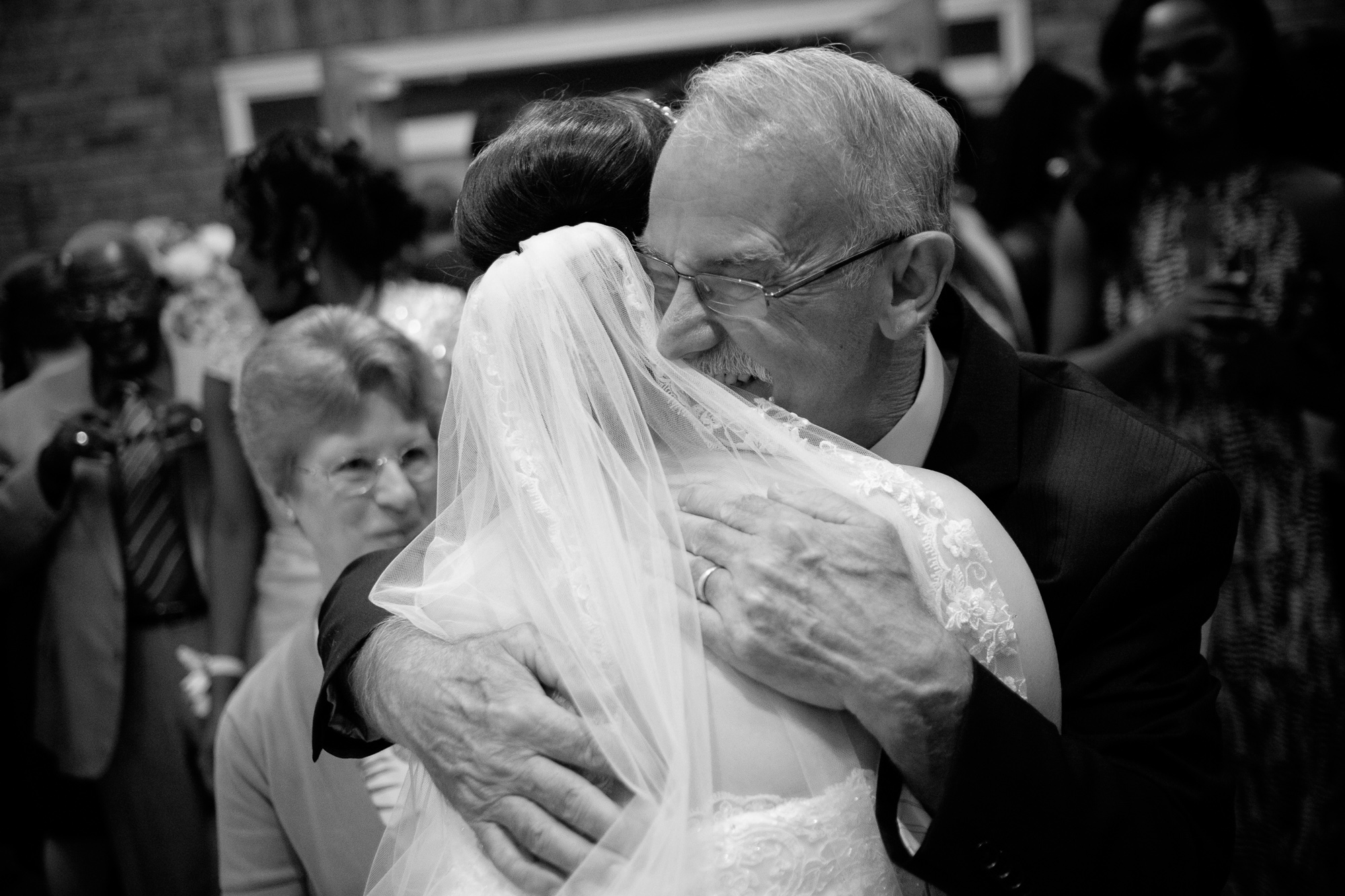  Jennifer is congratulated by guests after her wedding ceremony in Toronto. 