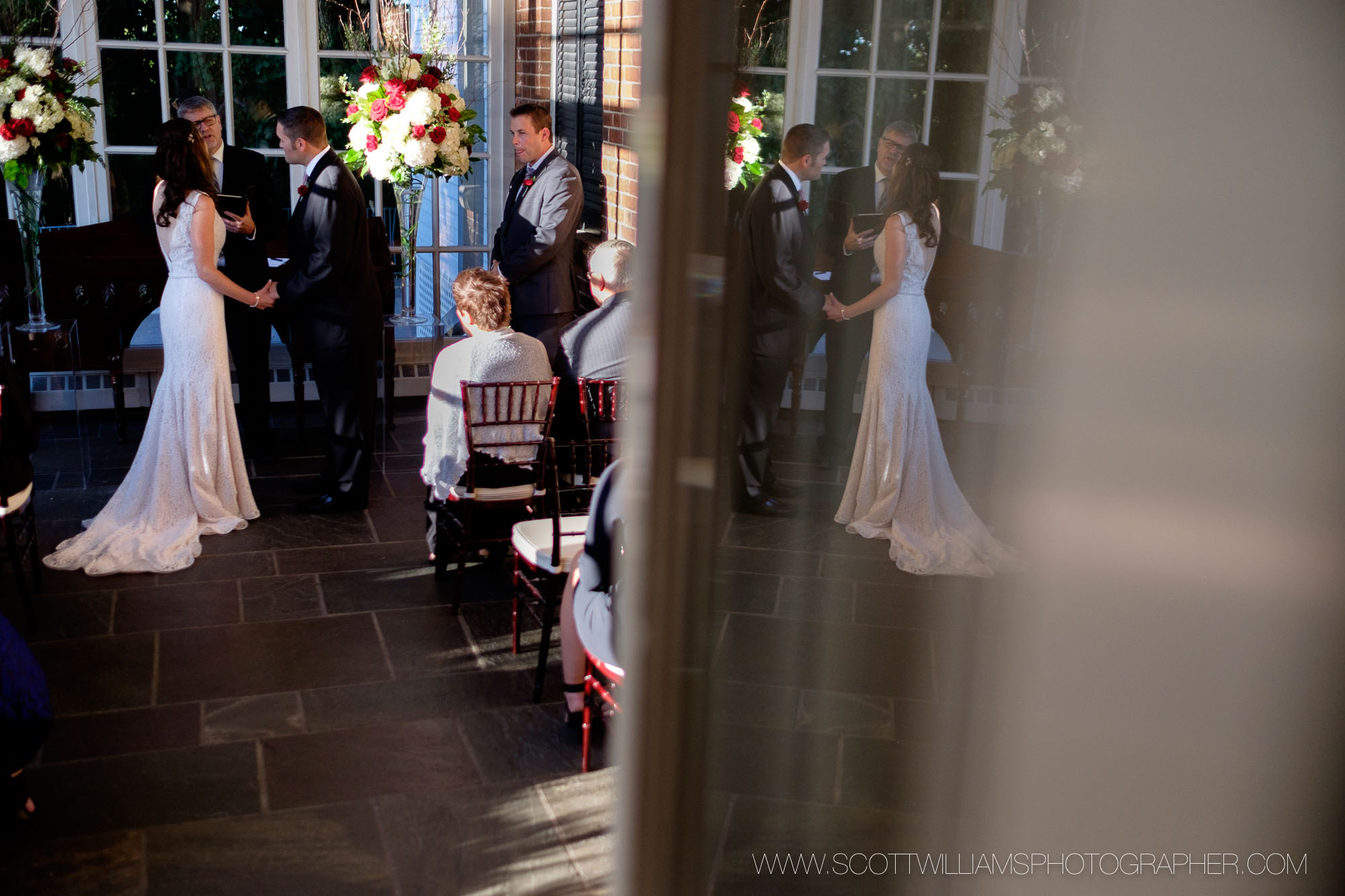  A wedding photograph from an intimate fall wedding ceremony at Langdon Hall in Cambridge, Ontario.&nbsp; 