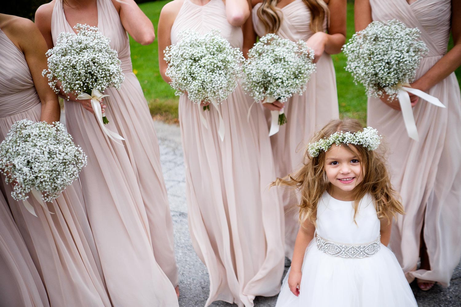 flower girl wedding portrait