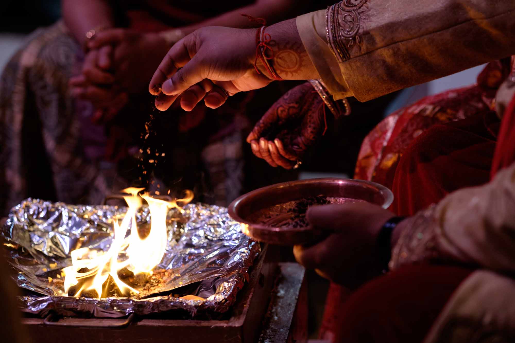  detail photograph during the toronto indian wedding ceremony at the liberty grand 